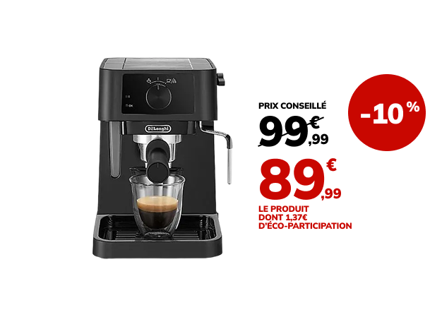 -10%, prix conseillé 99,99e soit 89,99€ le produit dont 1.37€ d'éco-participation