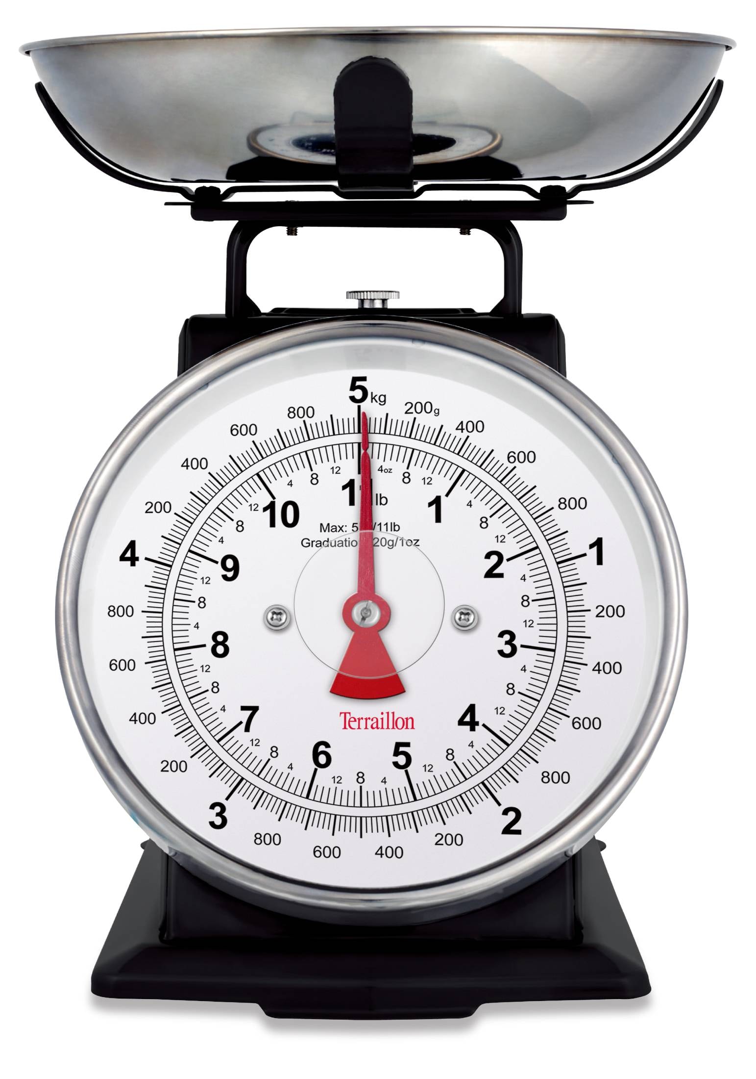 Balance de cuisine TERRAILLON Mécanique Rétro 5kg Bol inclus 14477