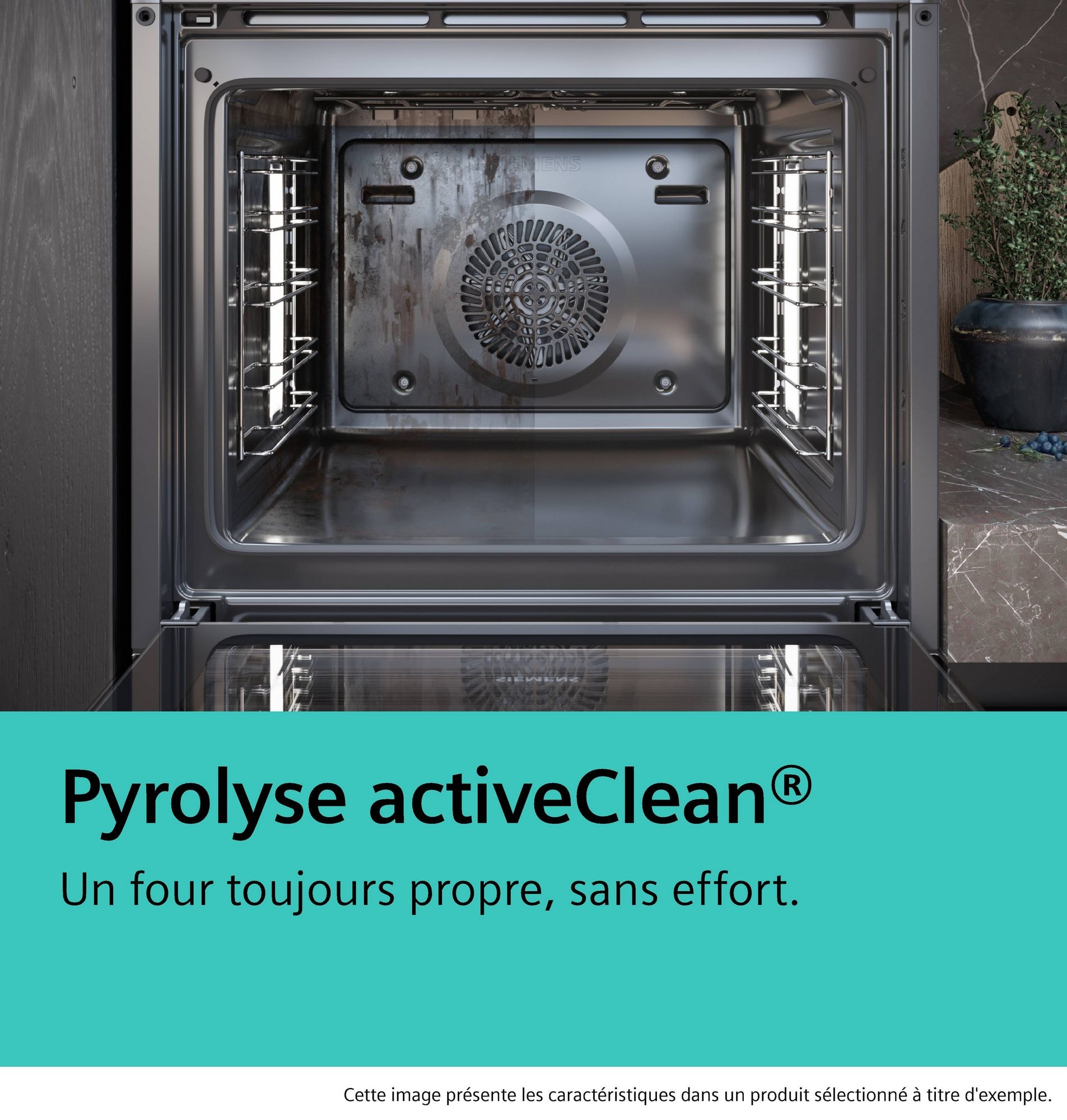 Four encastrable pyrolyse SIEMENS Chaleur tournante 71 L Inox - HB578HBS7