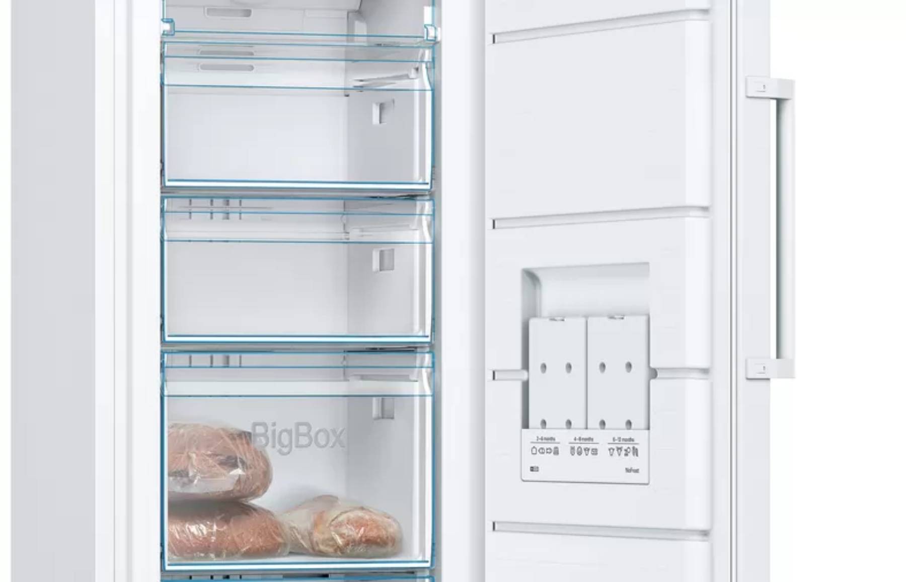 BOSCH Congélateur armoire Série 4 No Frost Vario Zone 200L Blanc - GSN29UWEW