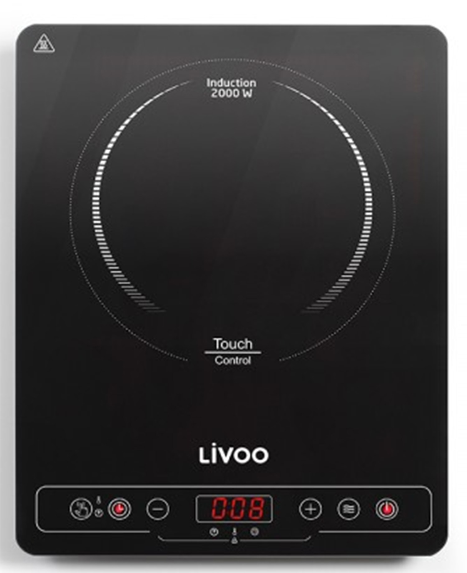 Réchaud induction LIVOO 1 foyer 2000W Noir DOC235
