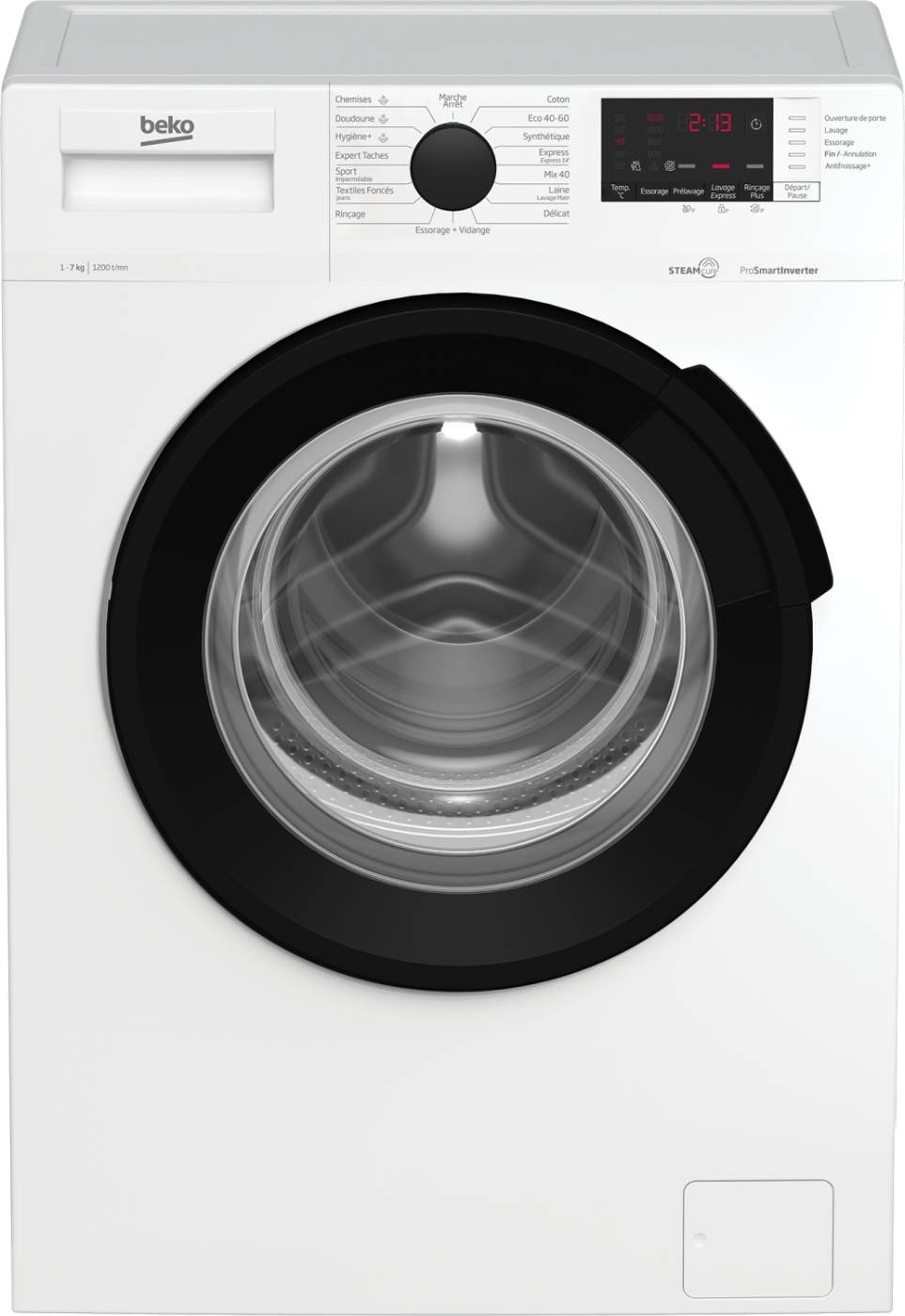 Lave linge Frontal BEKO ,1200 trs/mn, 7kg, Blanc - WUV72221BW