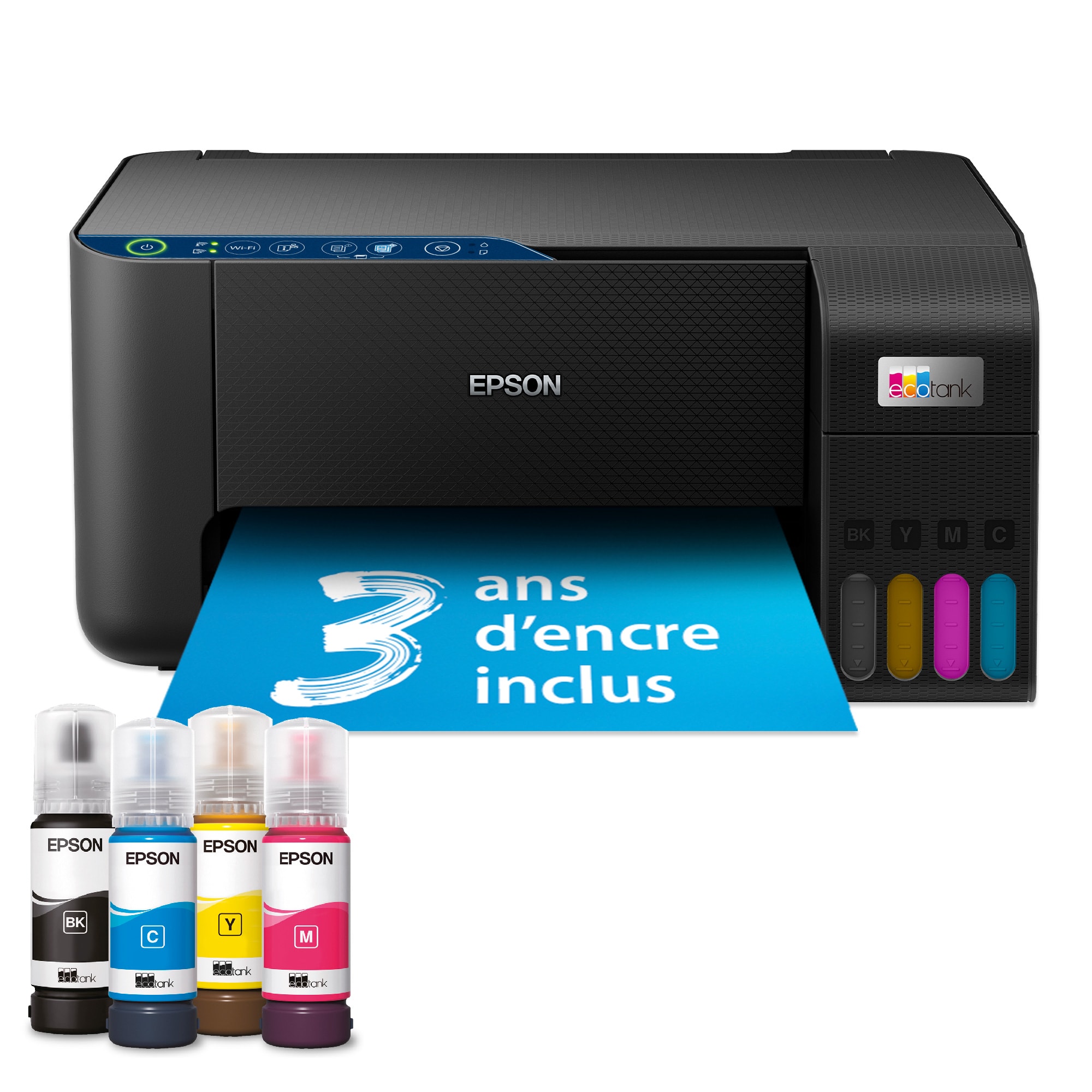 Imprimante multifonction réservoir d'encre EPSON EcoTank Wi-Fi Noir - ECOTANK-ET2860