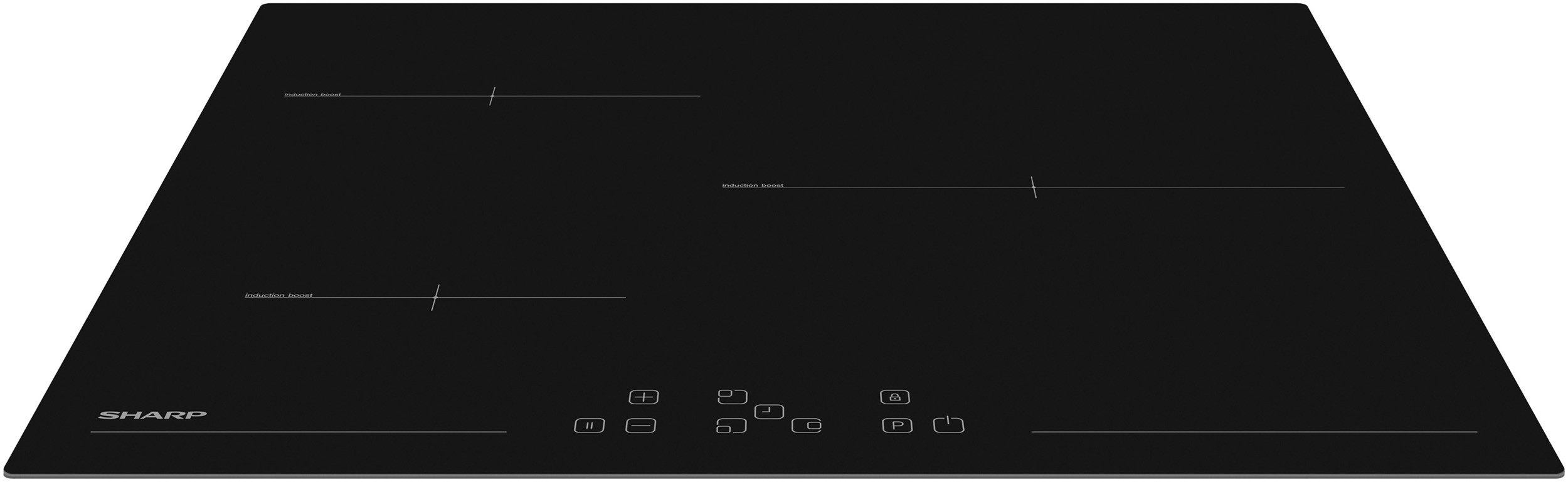 Plaque induction SHARP 3 foyers, 7200W, 60cm, Noir - KH6I31NT0K