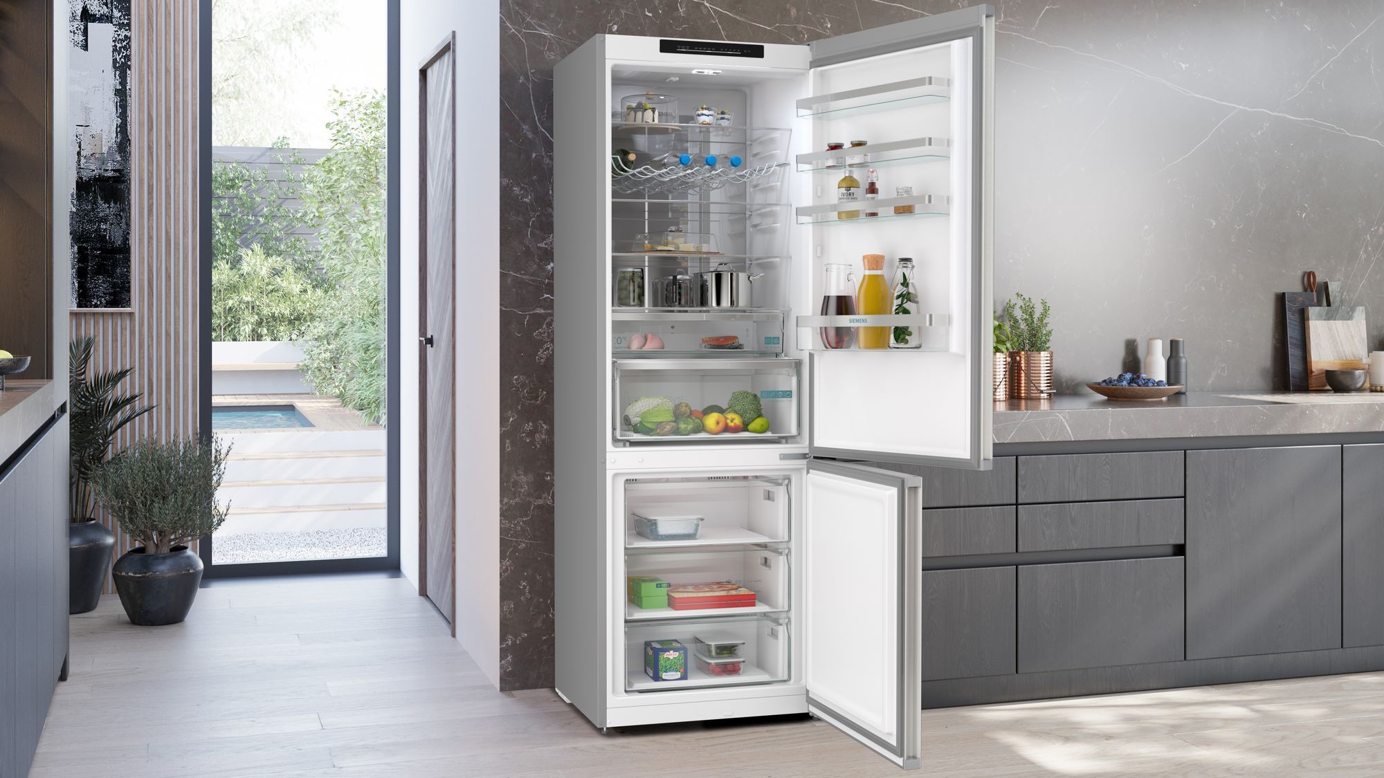 Réfrigérateur congélateur bas SIEMENS 440L No Frost Inox - KG49NVIAG