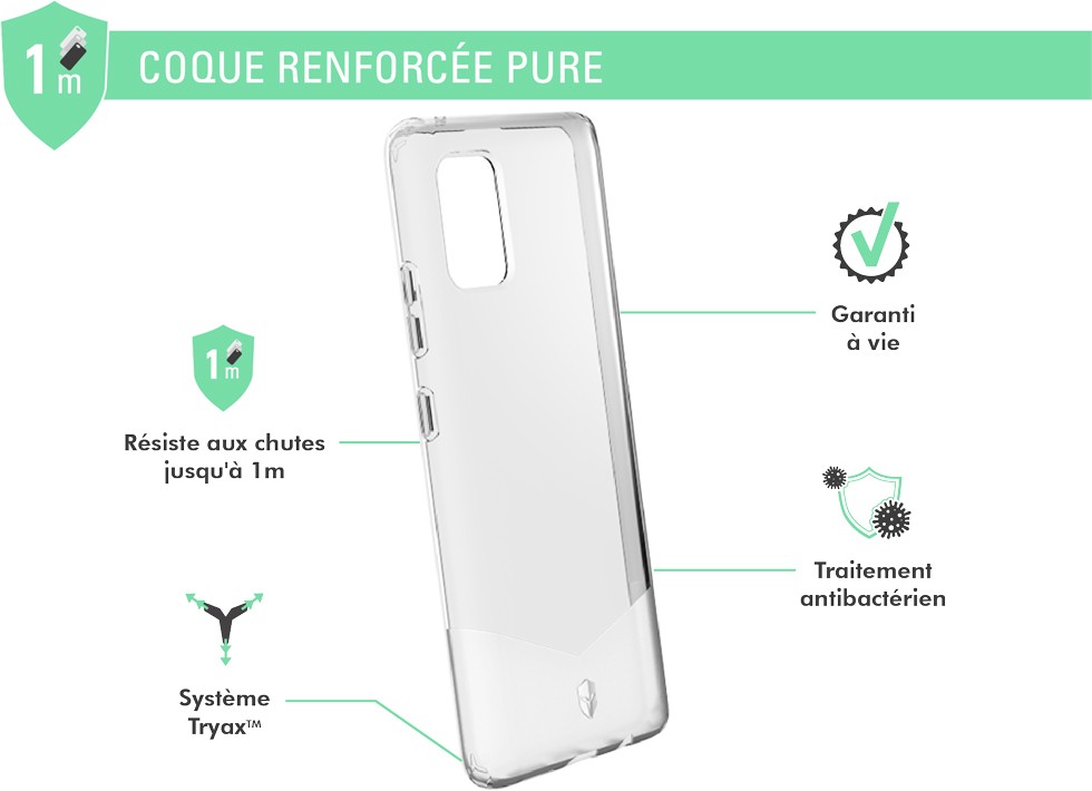 Coque smartphone BIGBEN Galaxy A51 Transparente - FCPUREGA515GT