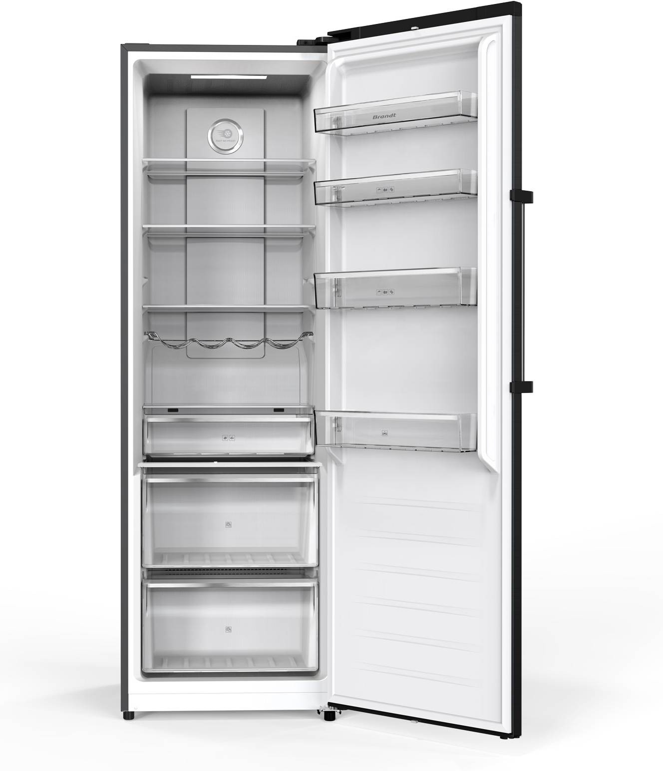 BRANDT Réfrigérateur 1 porte Fast No Frost 359L Noir - BFL8620NA