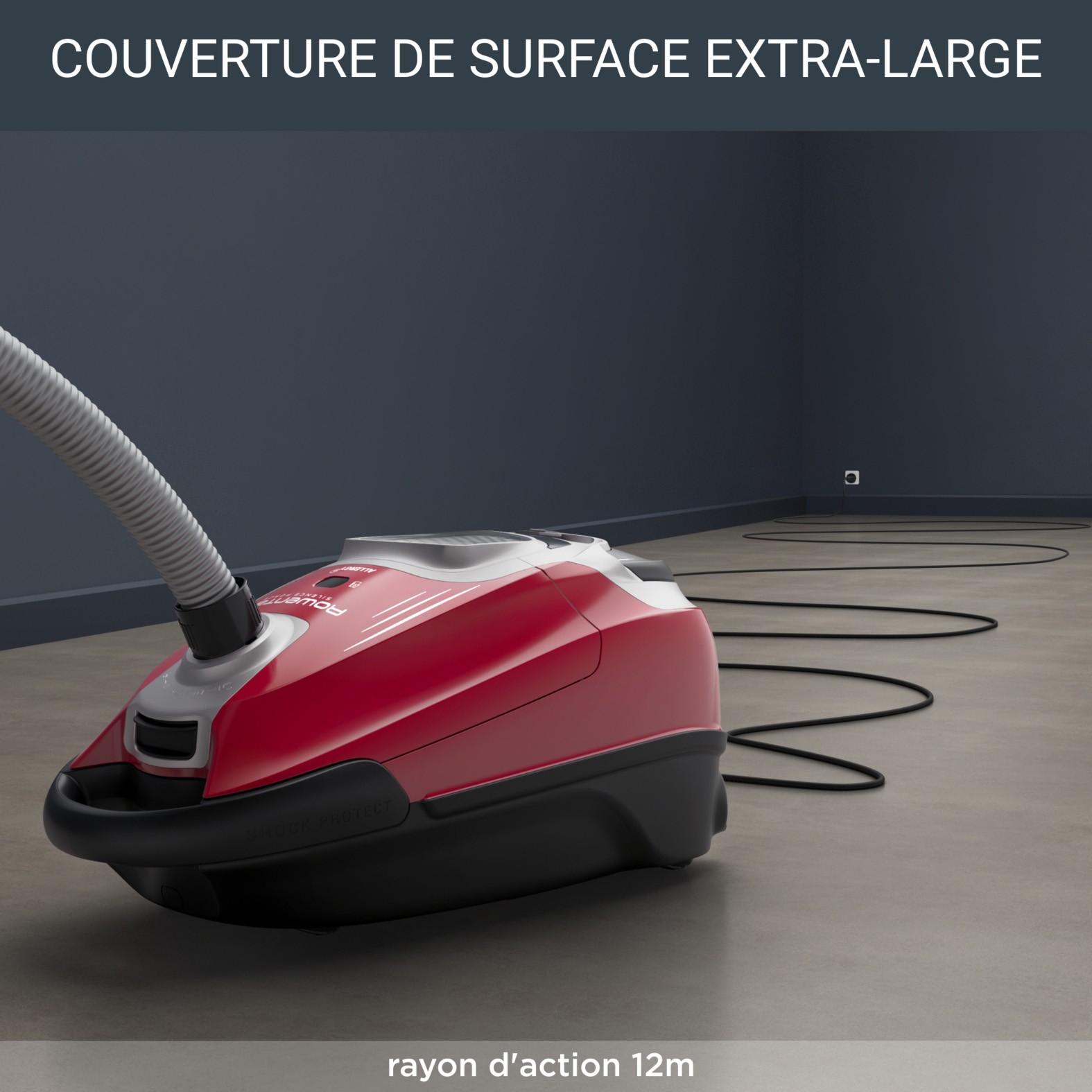 Aspirateur traîneau ROWENTA Silence Force Parquet et Animaux 400W Rouge - RO7473EA Aspirateur traîneau ROWENTA Silence Force Parquet et Animaux 400W Rouge - RO7473EA