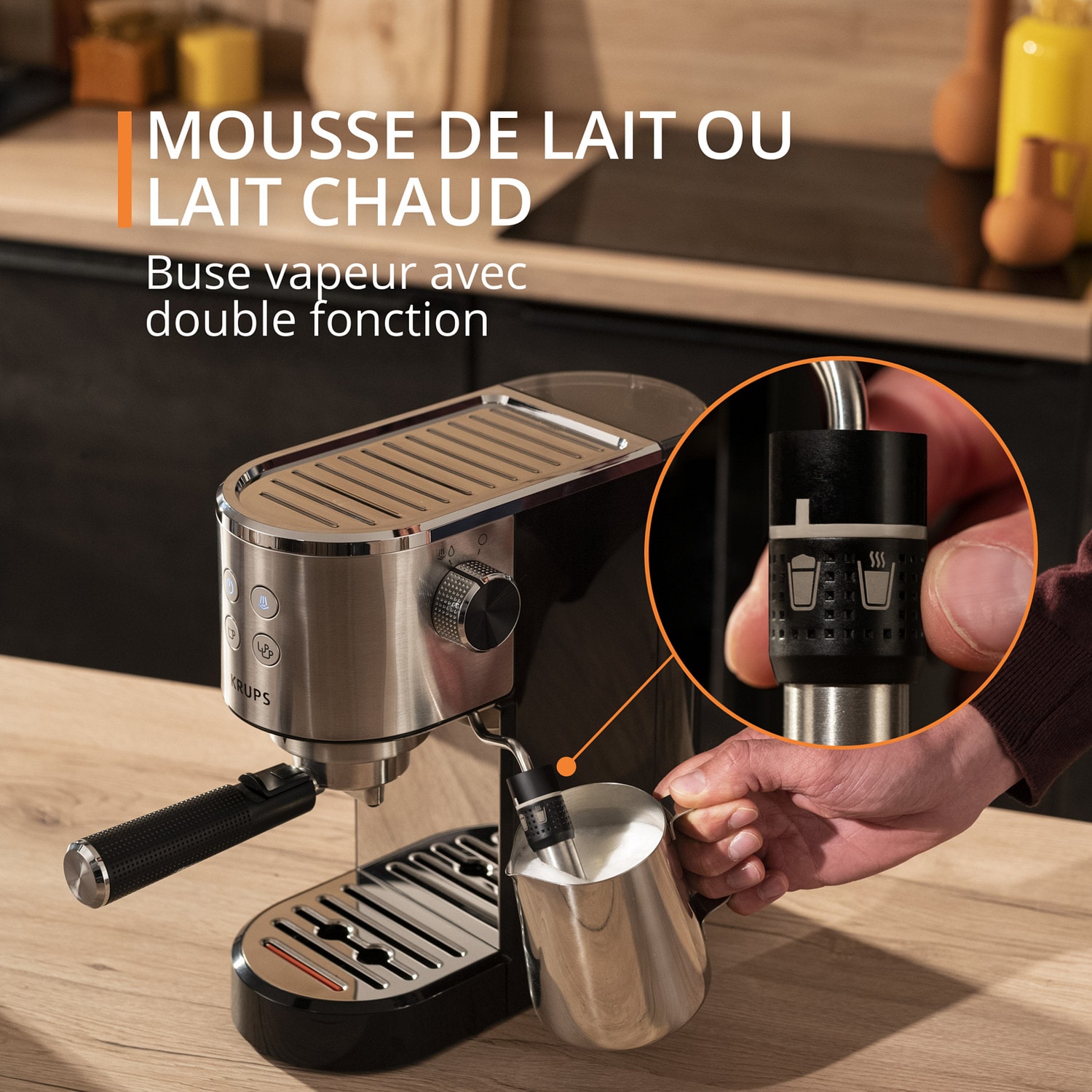 Expresso KRUPS Buse vapeur Inox - XP444C10