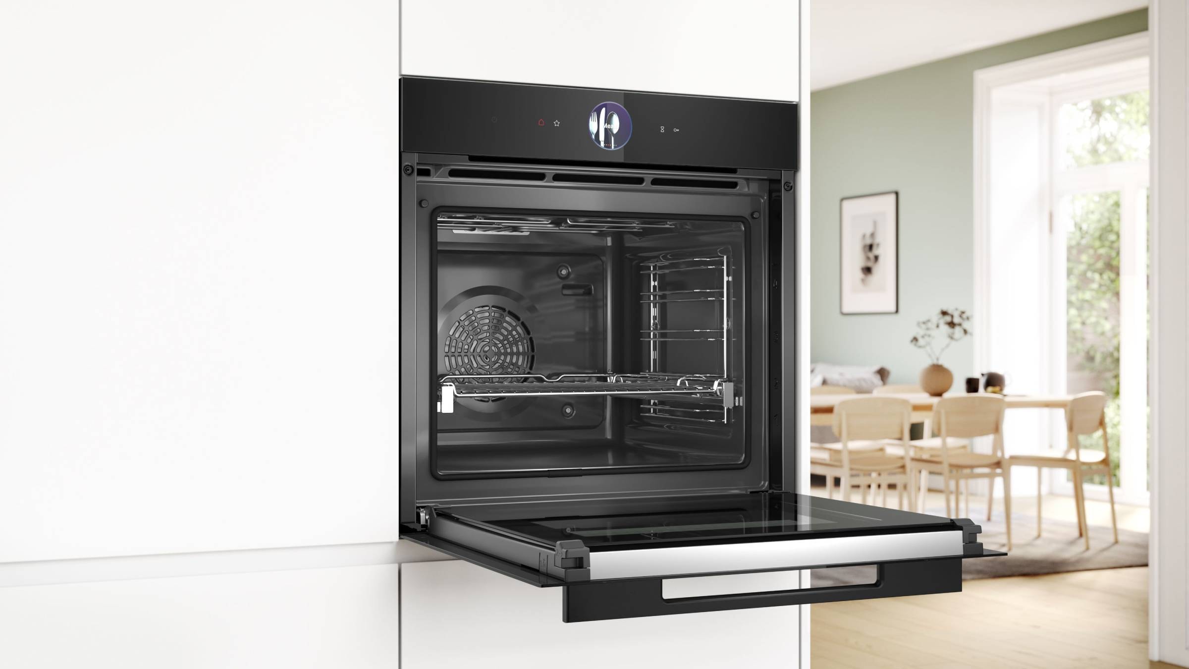 Four encastrable pyrolyse BOSCH Chaleur tournante Sonde à coeur 71L Noir - HBG976MB1