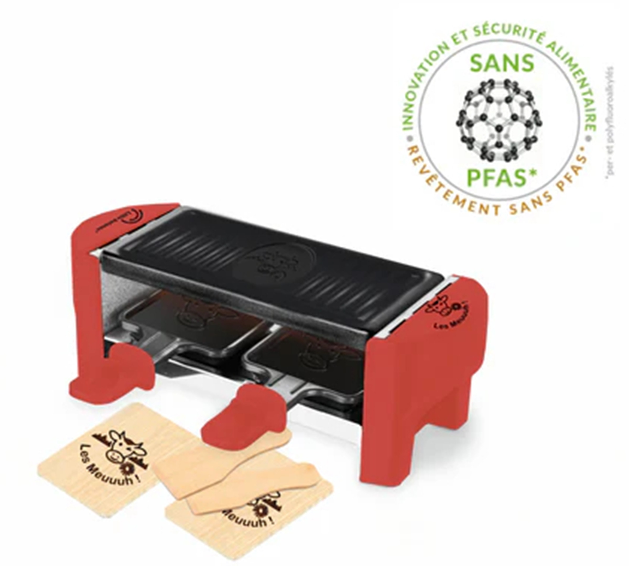 Raclette Multifonction LITTLE BALANCE 2 personnes 320W Rouge - 8631