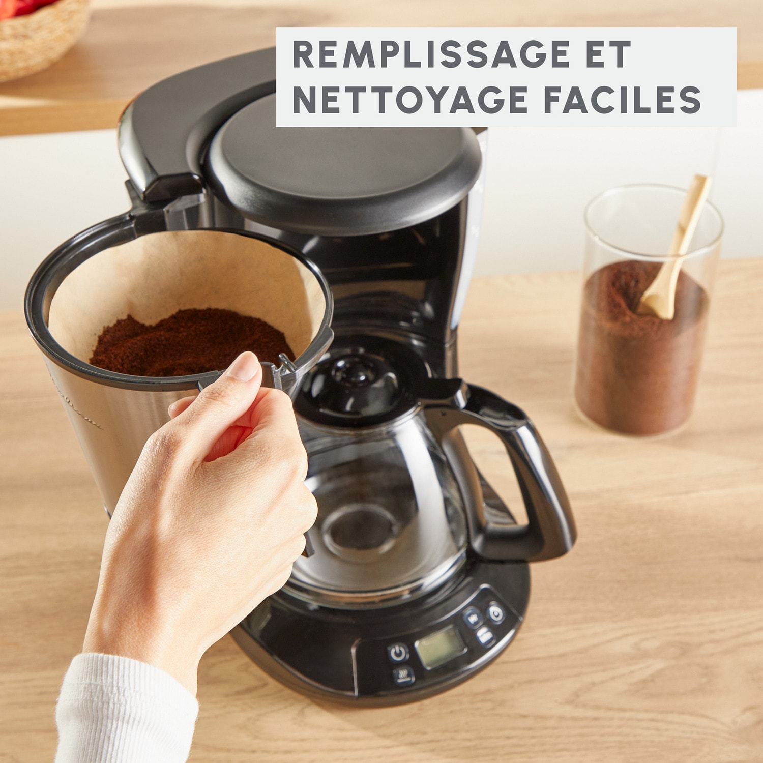 Cafetière MOULINEX Programmable 1.25L 15 tasses Inox - FG5S2DE0