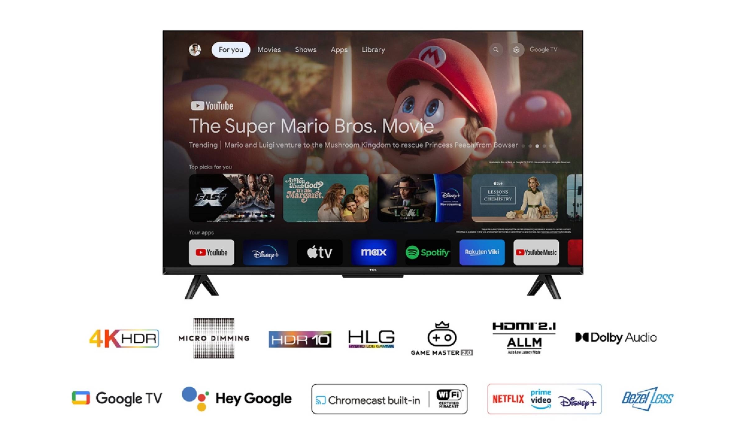 TV LED 4K 108 cm TCL , Google TV, 43" - 43V6B TV LED 4K 108 cm TCL , Google TV, 43" - 43V6B