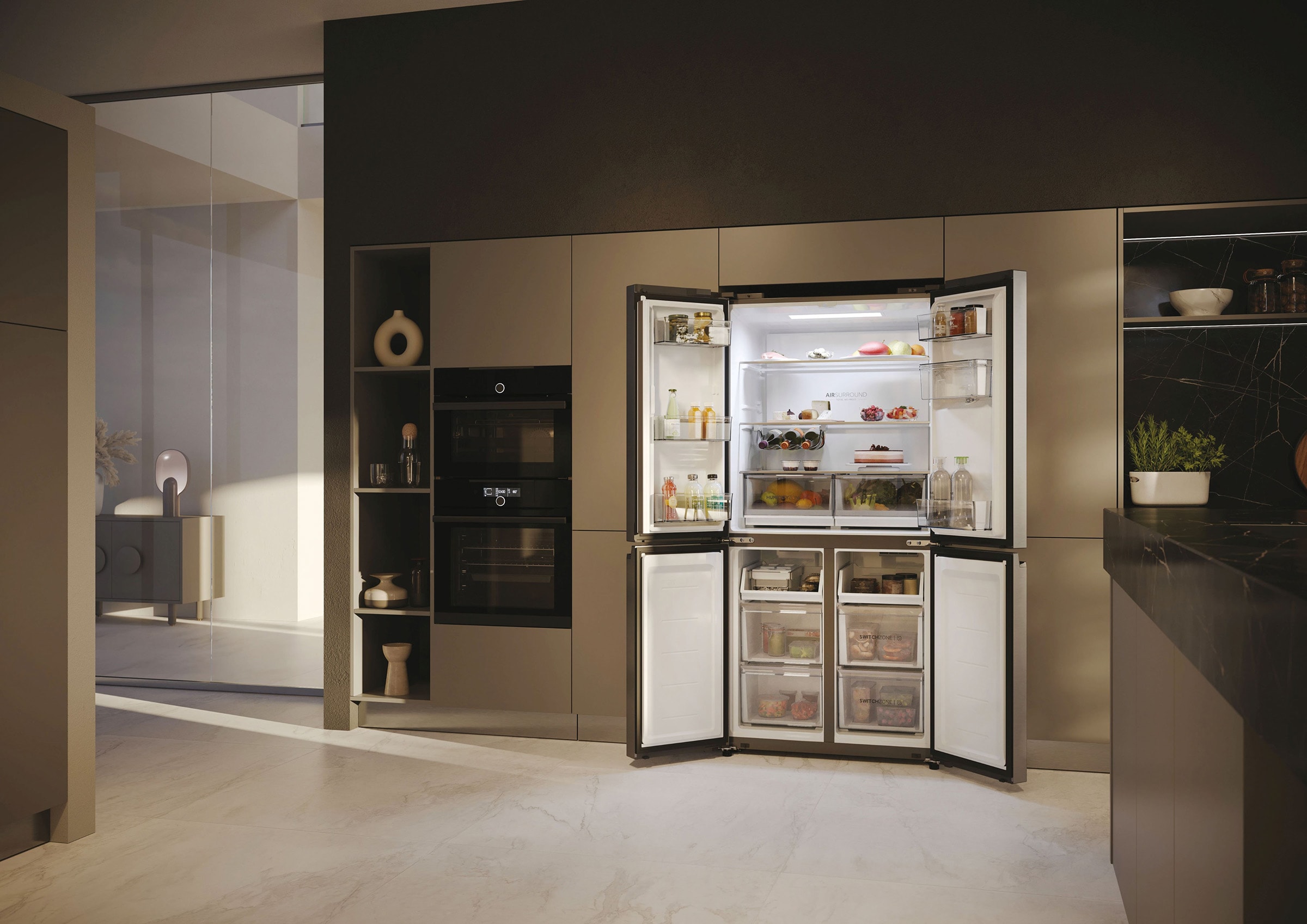 Réfrigérateur 4 portes HAIER - HCW58F18EWMP Réfrigérateur 4 portes HAIER - HCW58F18EWMP