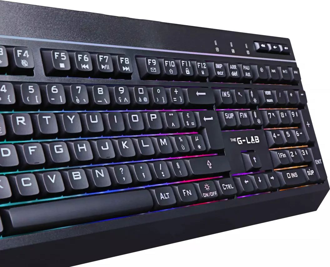 Clavier souris sans fil THE G-LAB Triple mode RGB 6400 DPI 1000Hz - COMBO-TUNG-EX-B