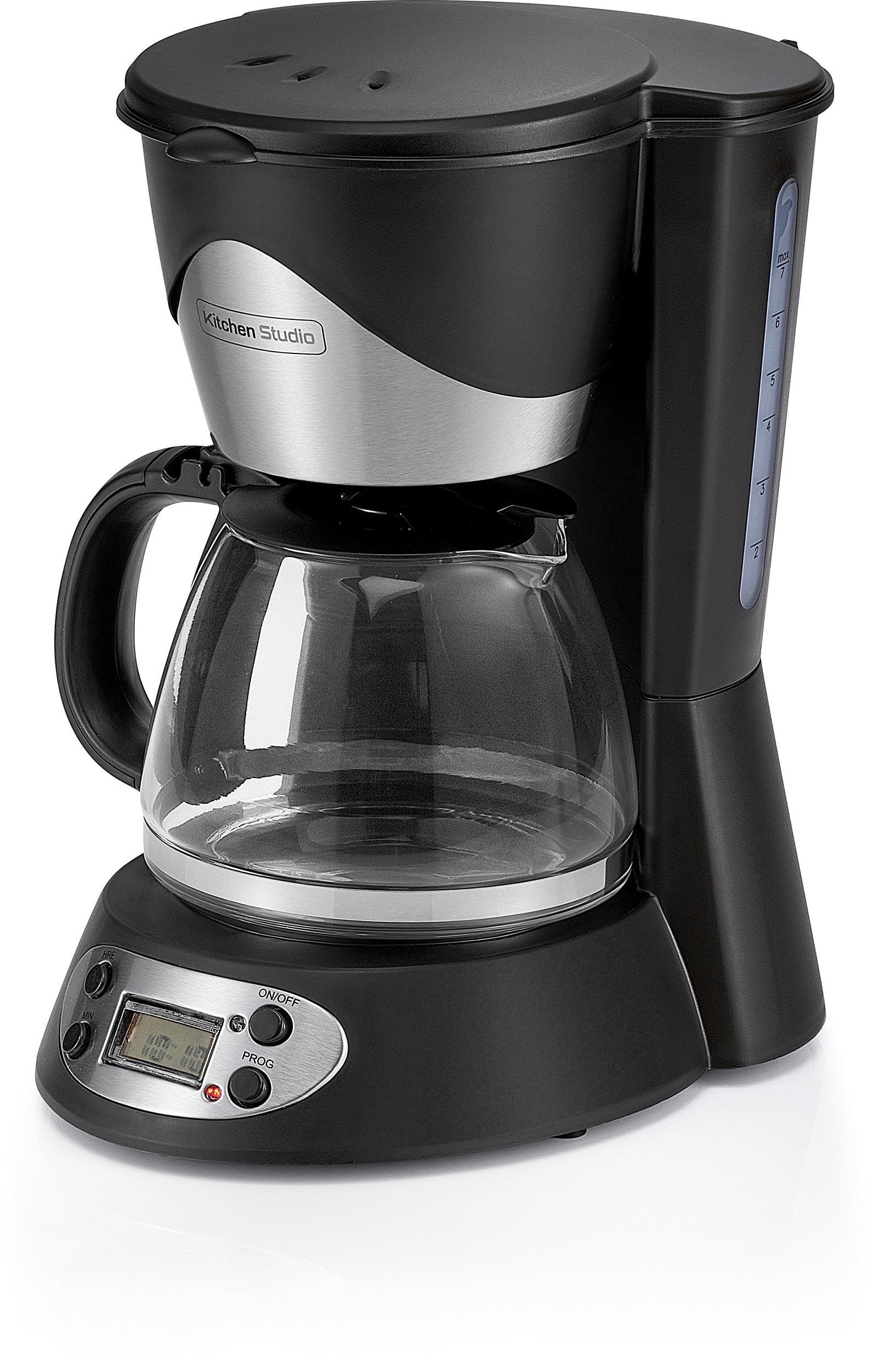 Cafetière KITCHEN CHEF Programmable 0,7L 6 tasses Noir Inox KSMD230T