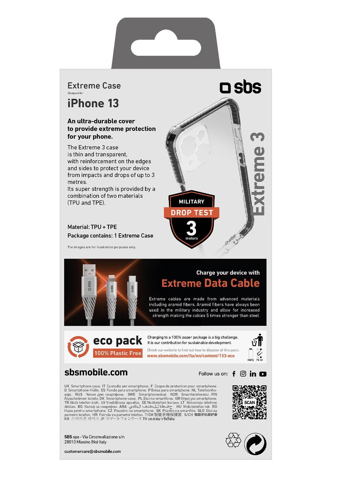 SBS Coque iPhone  Extreme X3 pour iPhone 13 - COQ-EXTRX3-IPHONE13