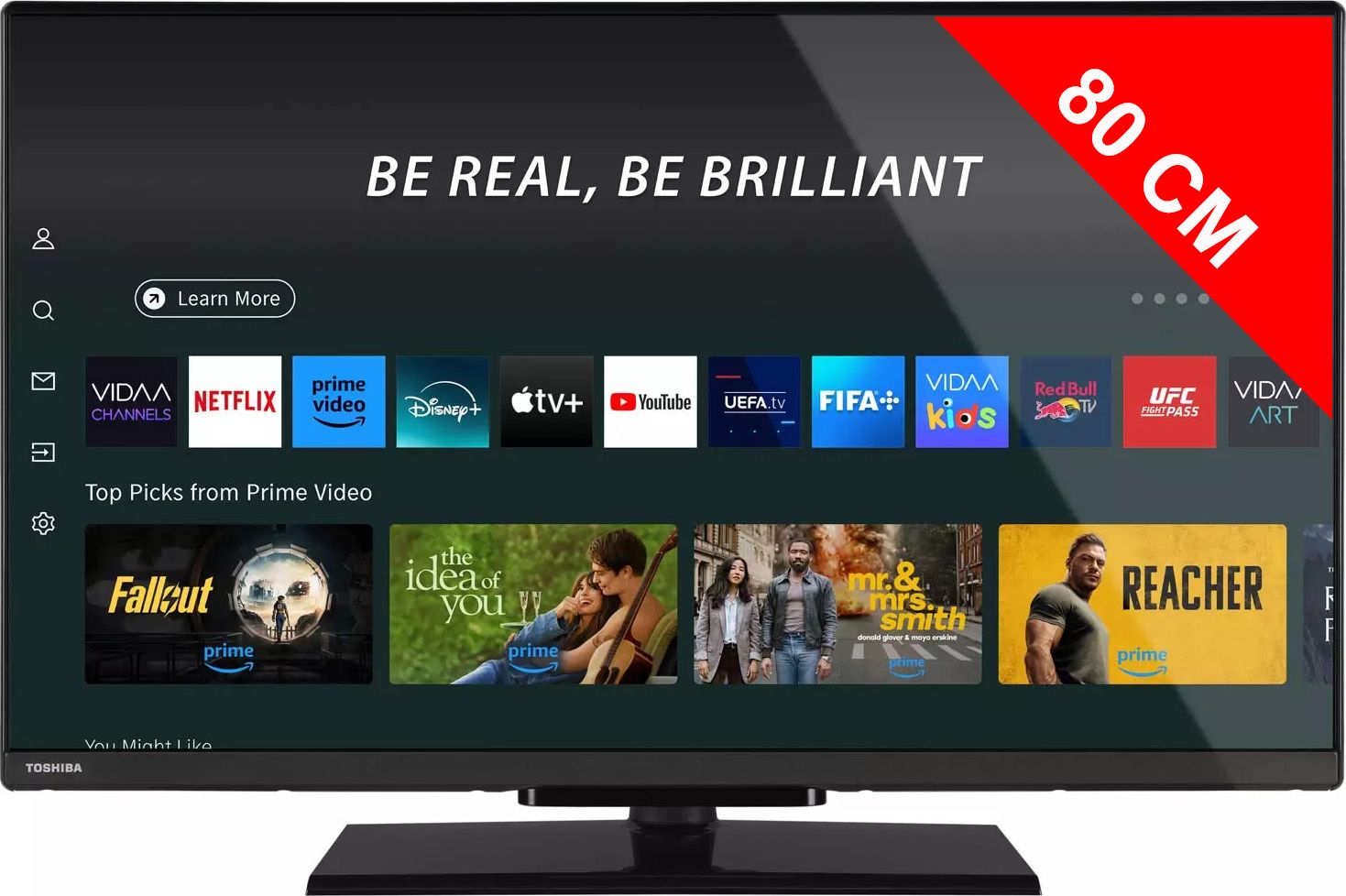 TV LED 80 cm TOSHIBA VIDAA 50Hz 32" 32WV3563DG