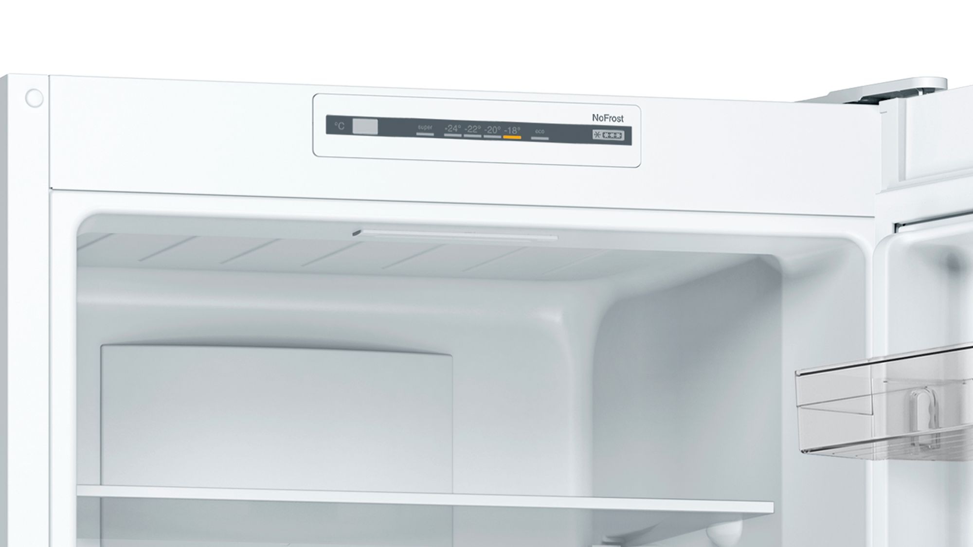 Réfrigérateur congélateur bas BOSCH Série 2, Froid No Frost, 279L, Blanc - KGN33NWEB
