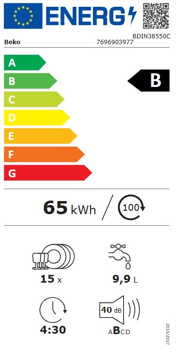 Lave vaisselle tout integrable 60 cm BEKO - BDIN38550C Lave vaisselle tout integrable 60 cm BEKO - BDIN38550C