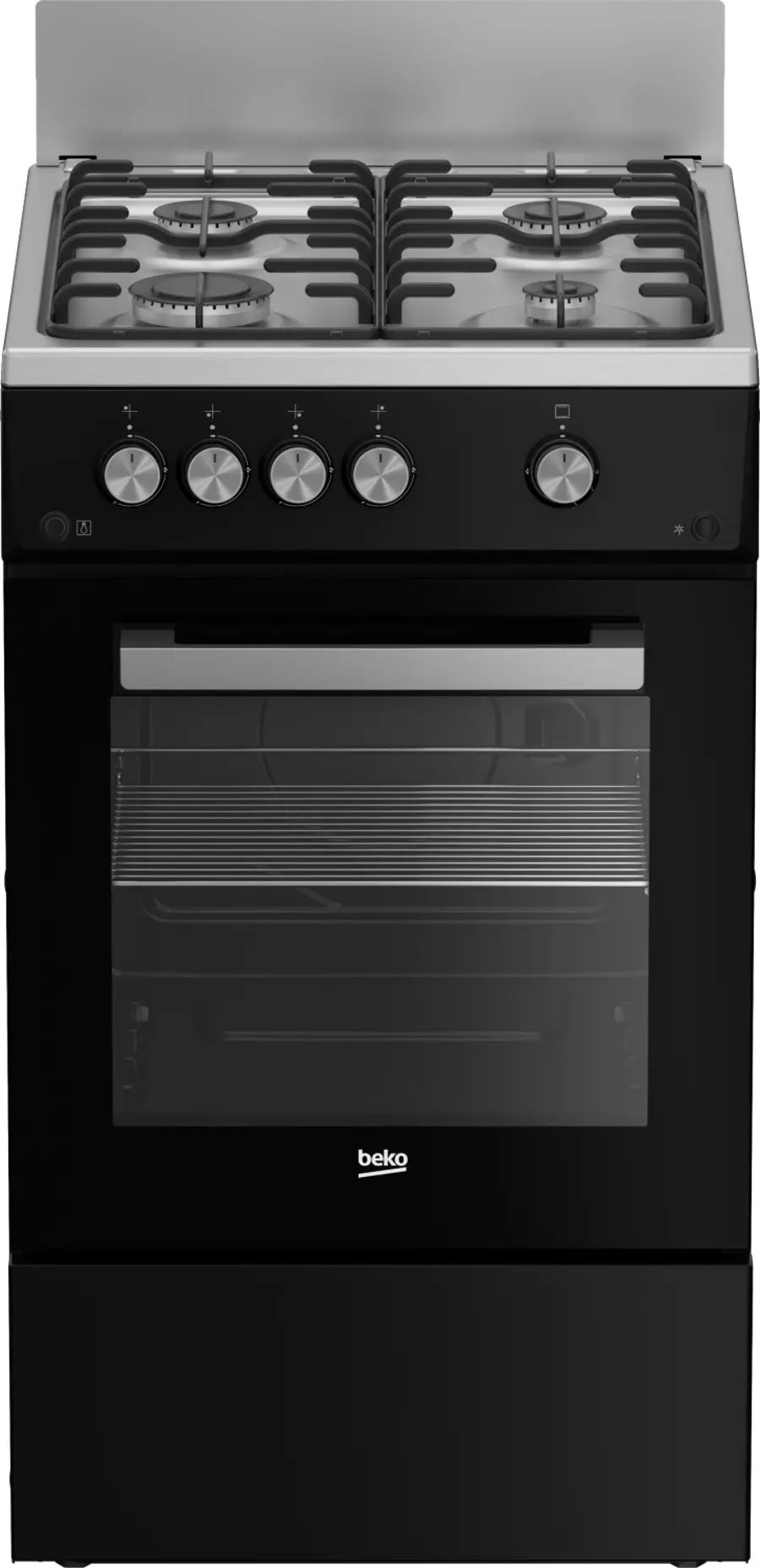 Cuisiniere gaz BEKO 4 Foyers 50 cm Noir FSG52010GBC