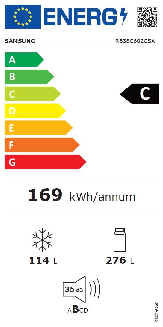 Réfrigérateur congélateur bas SAMSUNG No Frost Multi-Flow 390L Gris - RB38C602CSA Réfrigérateur congélateur bas SAMSUNG No Frost Multi-Flow 390L Gris - RB38C602CSA