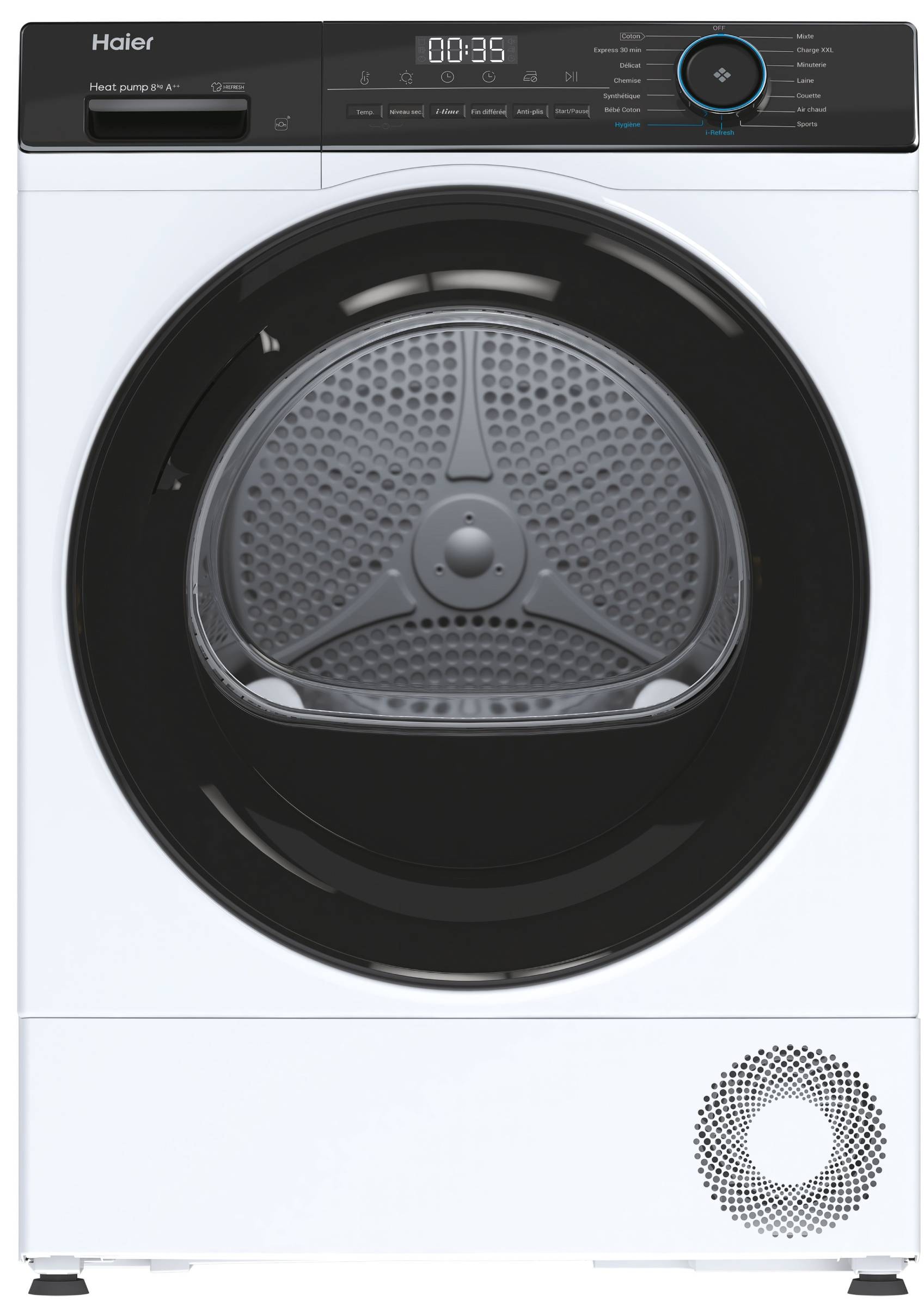 Sèche-linge pompe à chaleur HAIER 8kg Connecté Blanc HD80-A2939E-FR