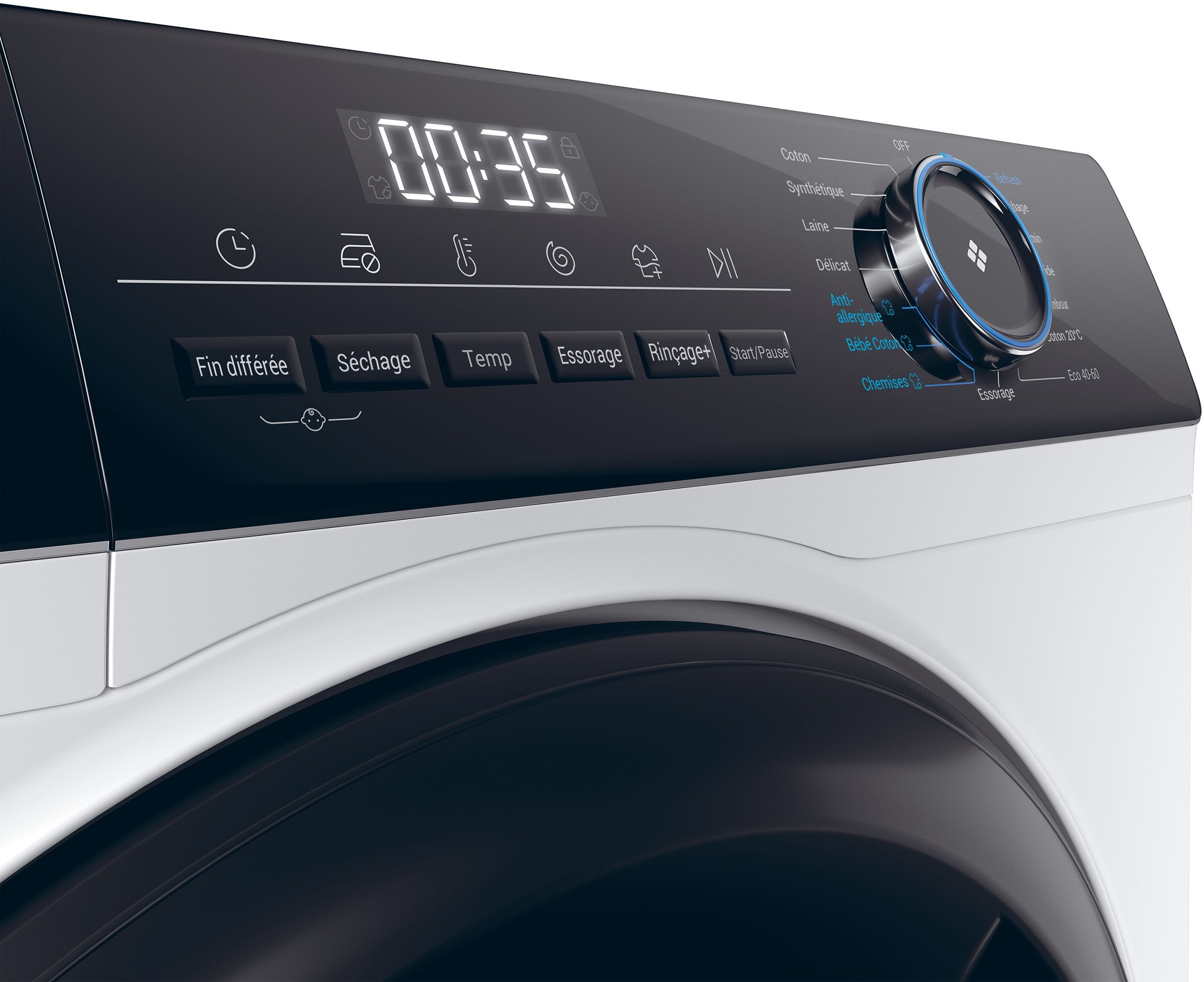 Lave linge Frontal HAIER 8kg 1400trs/min Blanc - HW80-B14G939-FR