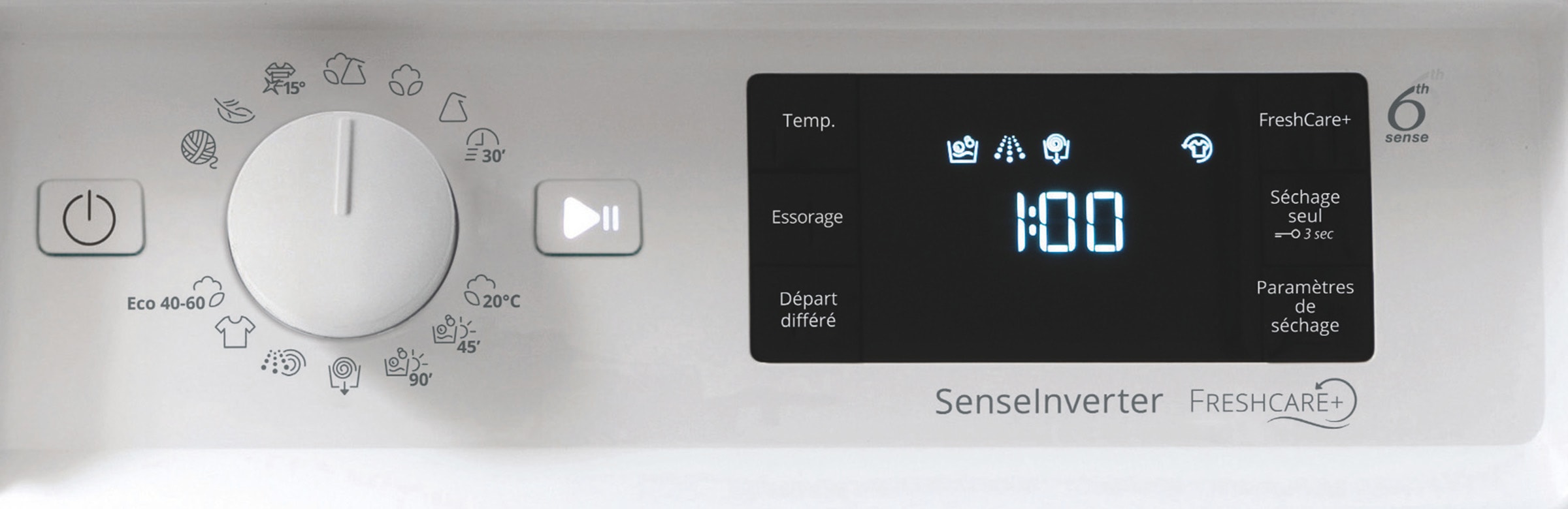 Lave linge sechant encastrable WHIRLPOOL 9kg/6kg 1400trs/min Blanc - BIWDWG96146FR