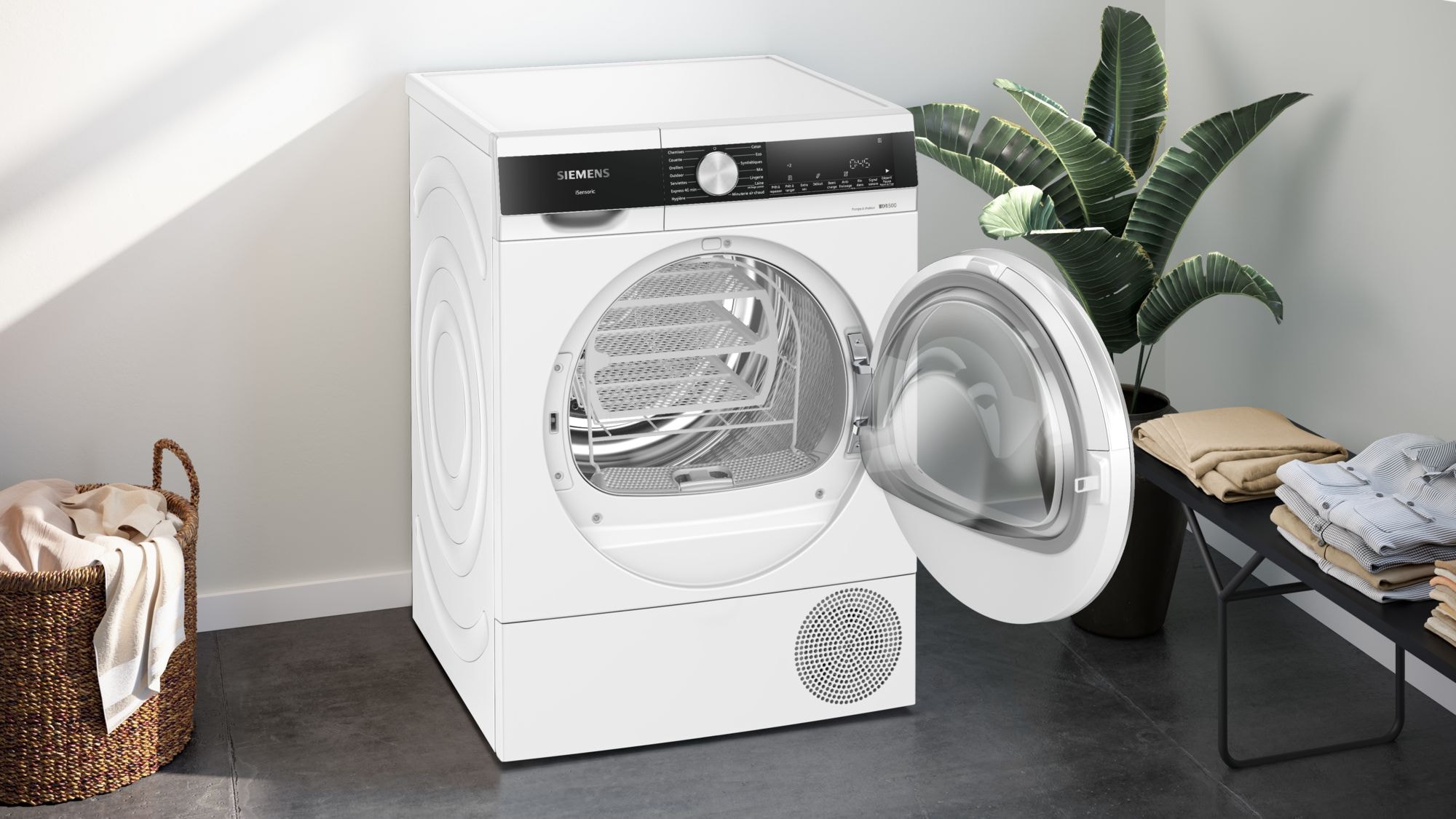 Sèche-linge pompe à chaleur SIEMENS 9kg Moteur induction Blanc - WQ45G20MFR