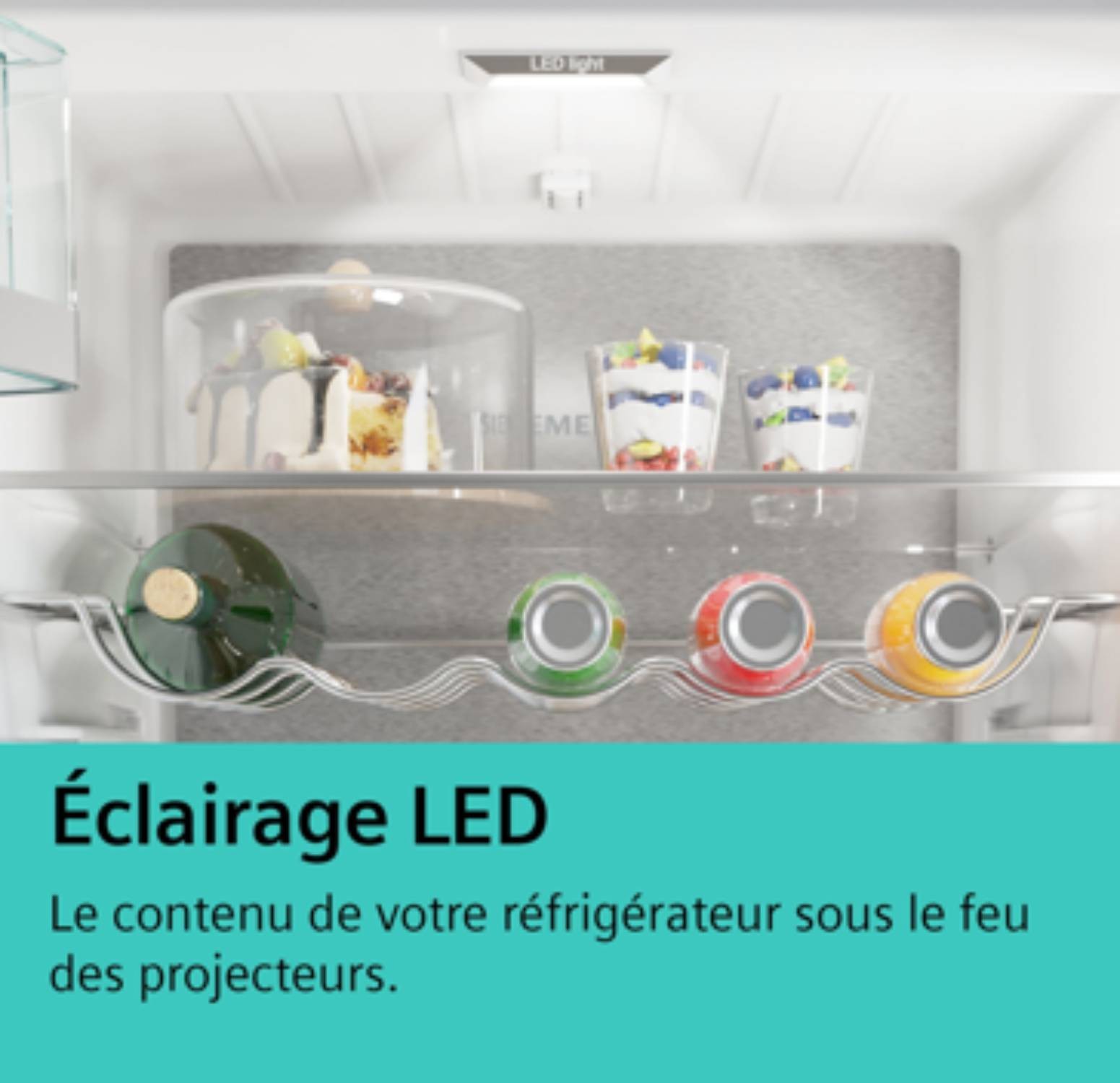 Réfrigérateur congélateur bas SIEMENS , IQ500, Froid Brassé, 413L, Inox - KG49EAICA