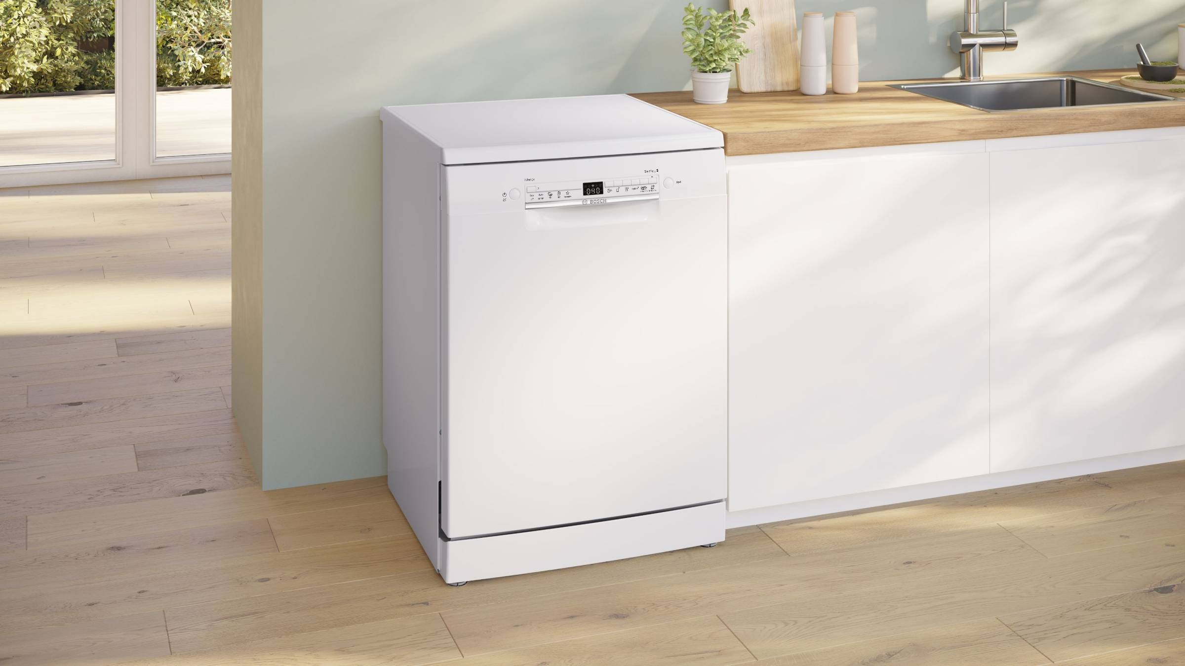 Lave vaisselle 60 cm BOSCH Home connect 13 couverts 46dB Blanc - SMS2HTW03F