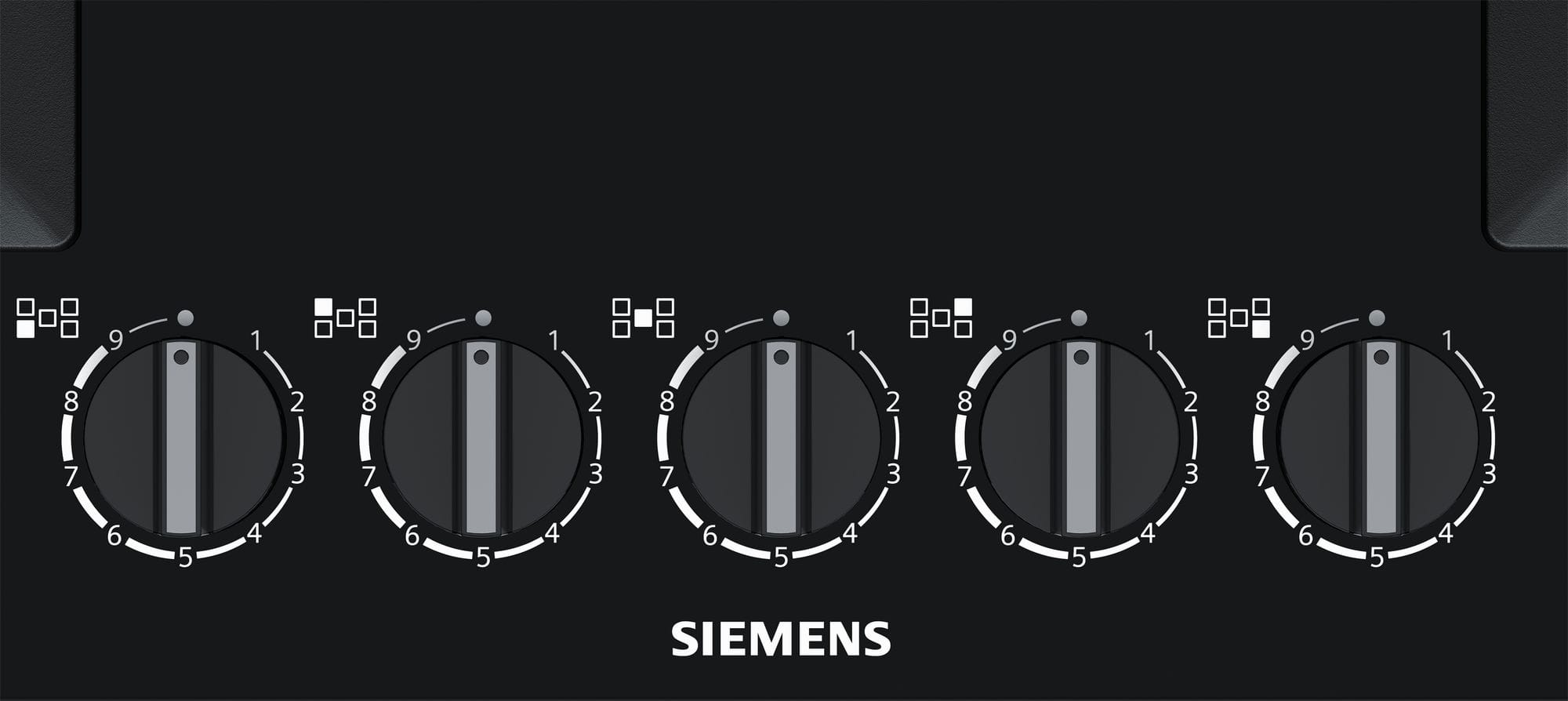 SIEMENS Plaque gaz iQ500 75cm 3000W Verre trempé Noir - EP7A6QB20