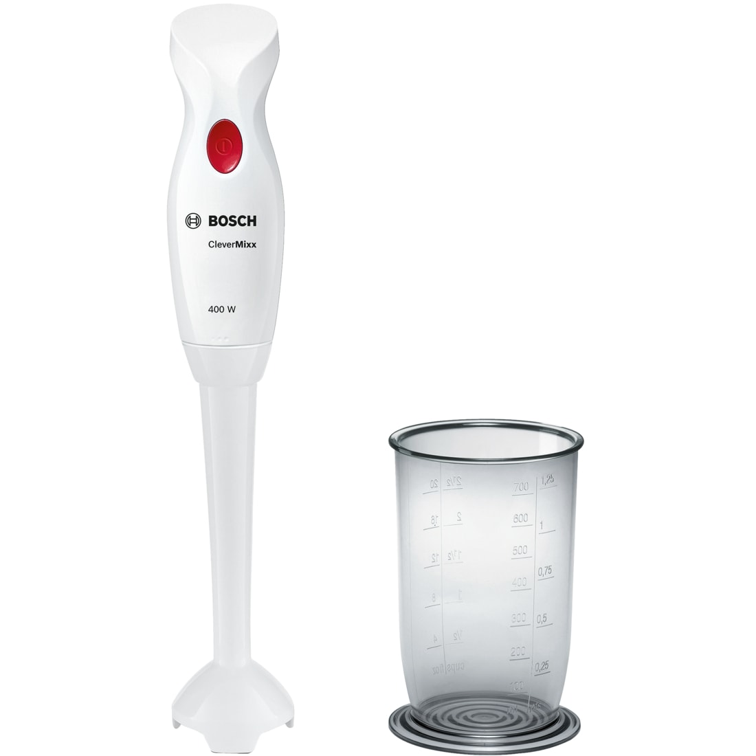 Mixeur BOSCH Bol mélangeur gradué 400W Blanc MSM14100