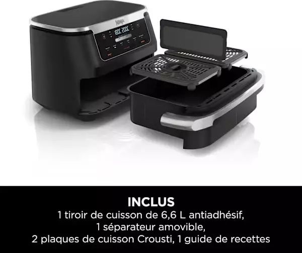 Friteuse à air chaud NINJA AirFryer 6.6L 2470W Double compartiment - AF550EU