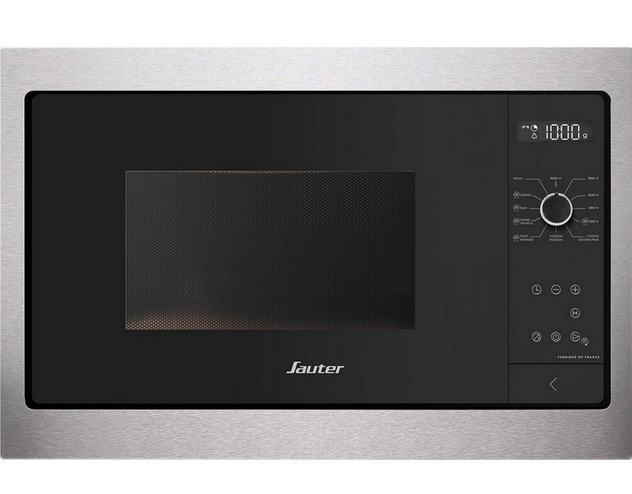 SAUTER Micro ondes Encastrable 900W 26L Inox et Noir  SMS7121X