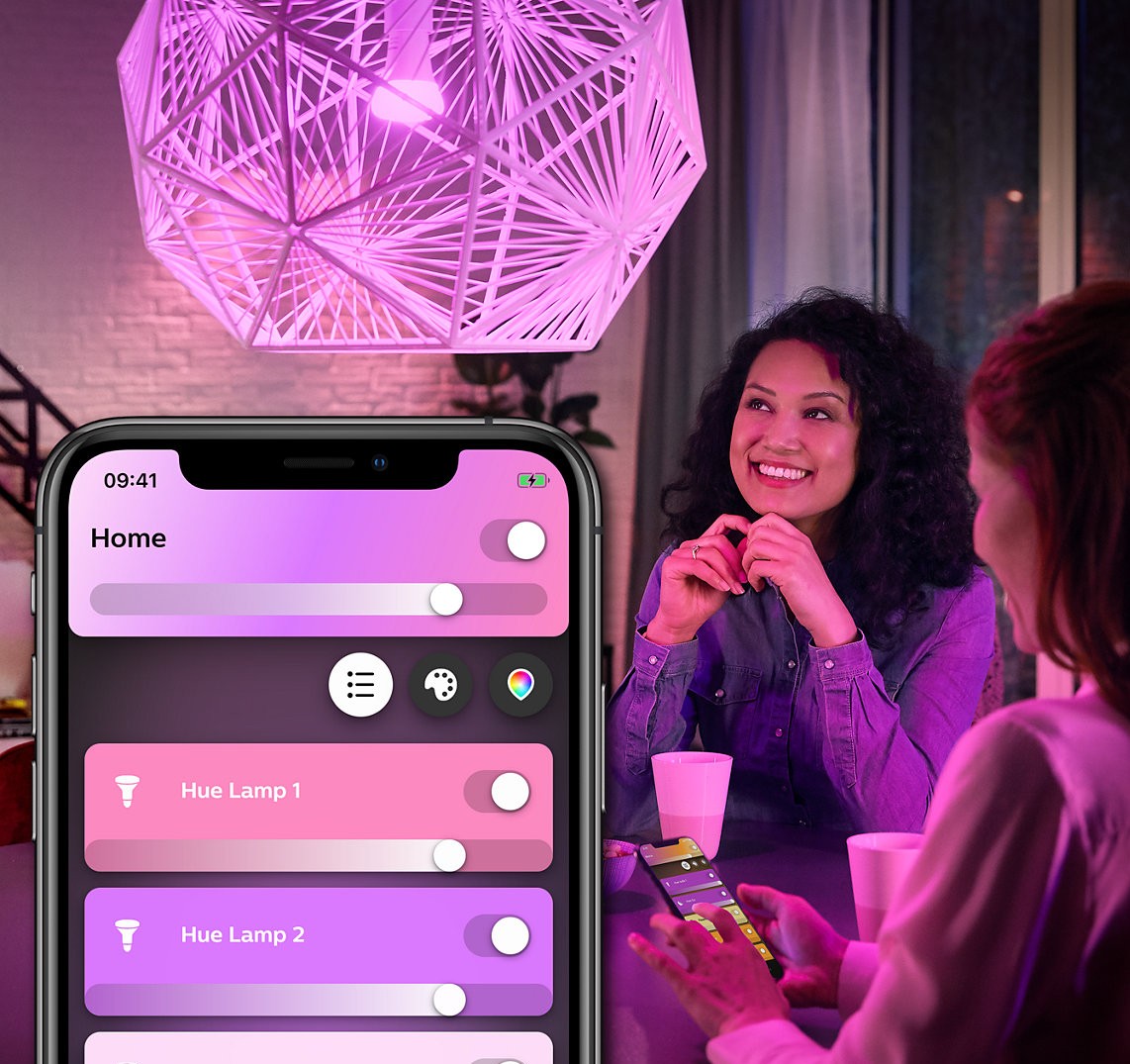 PHILIPS HUE Lumière connectée White Ambiance Pack B22 x2