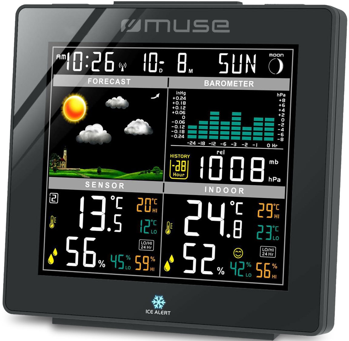 Station météo MUSE Ecran LCD Noir - M-085WS