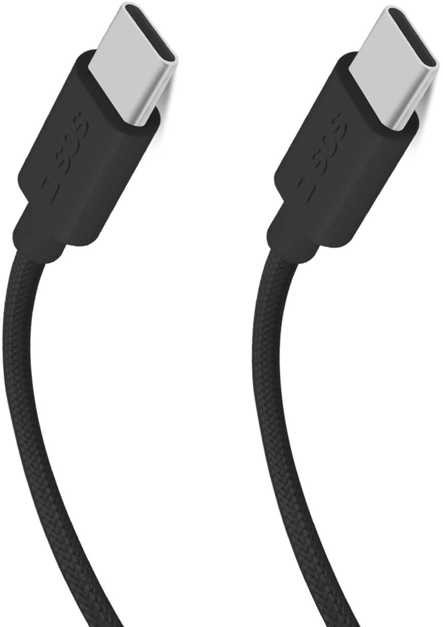 Câble USB SBS USB-C 60W 1.5m Tissu Noir TECABLETISSUETCCK