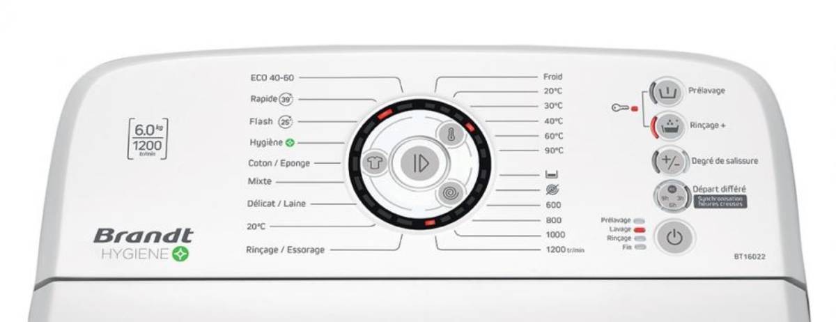 Lave linge Top BRANDT BT16022 6kg - BT16022