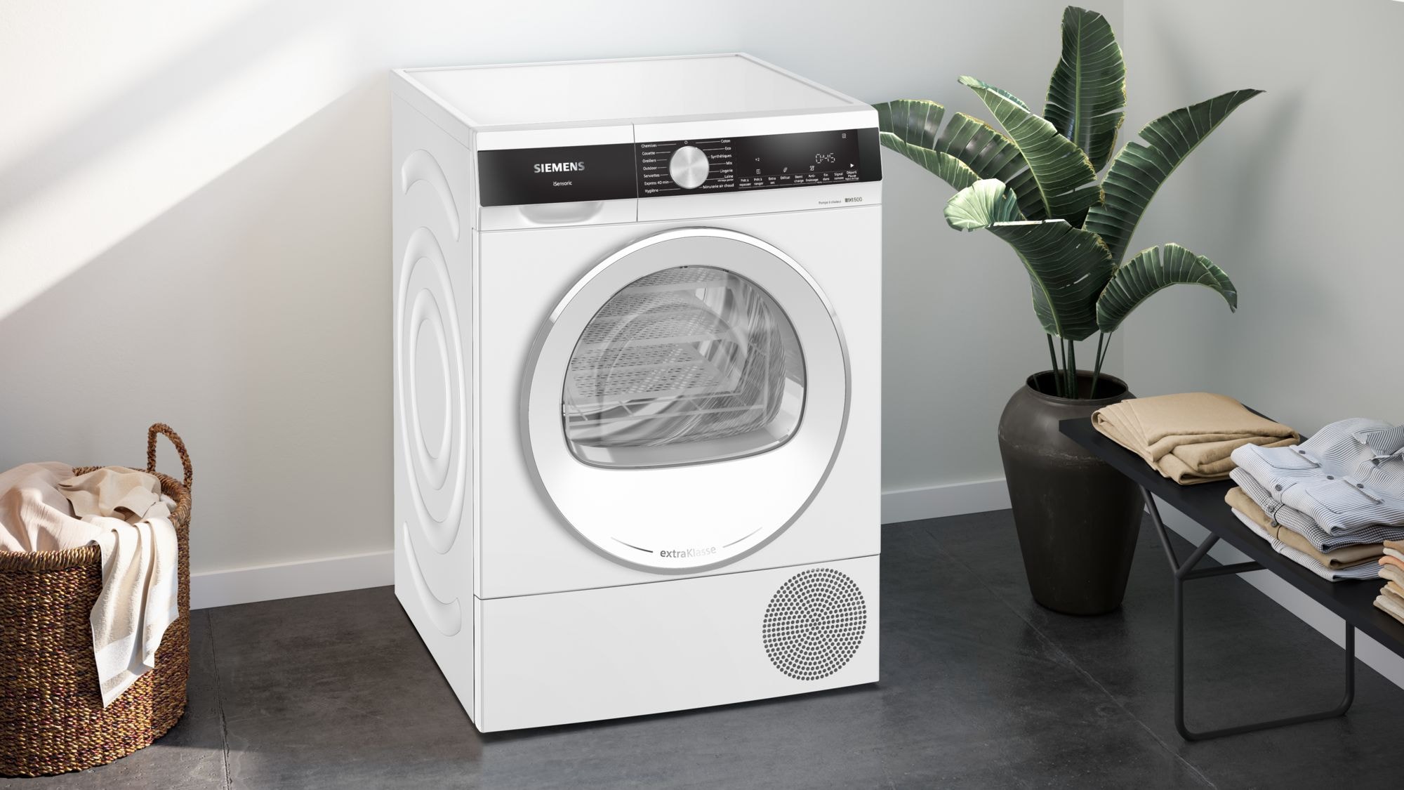 Sèche-linge pompe à chaleur SIEMENS 9kg Moteur induction Blanc - WQ45G20MFR