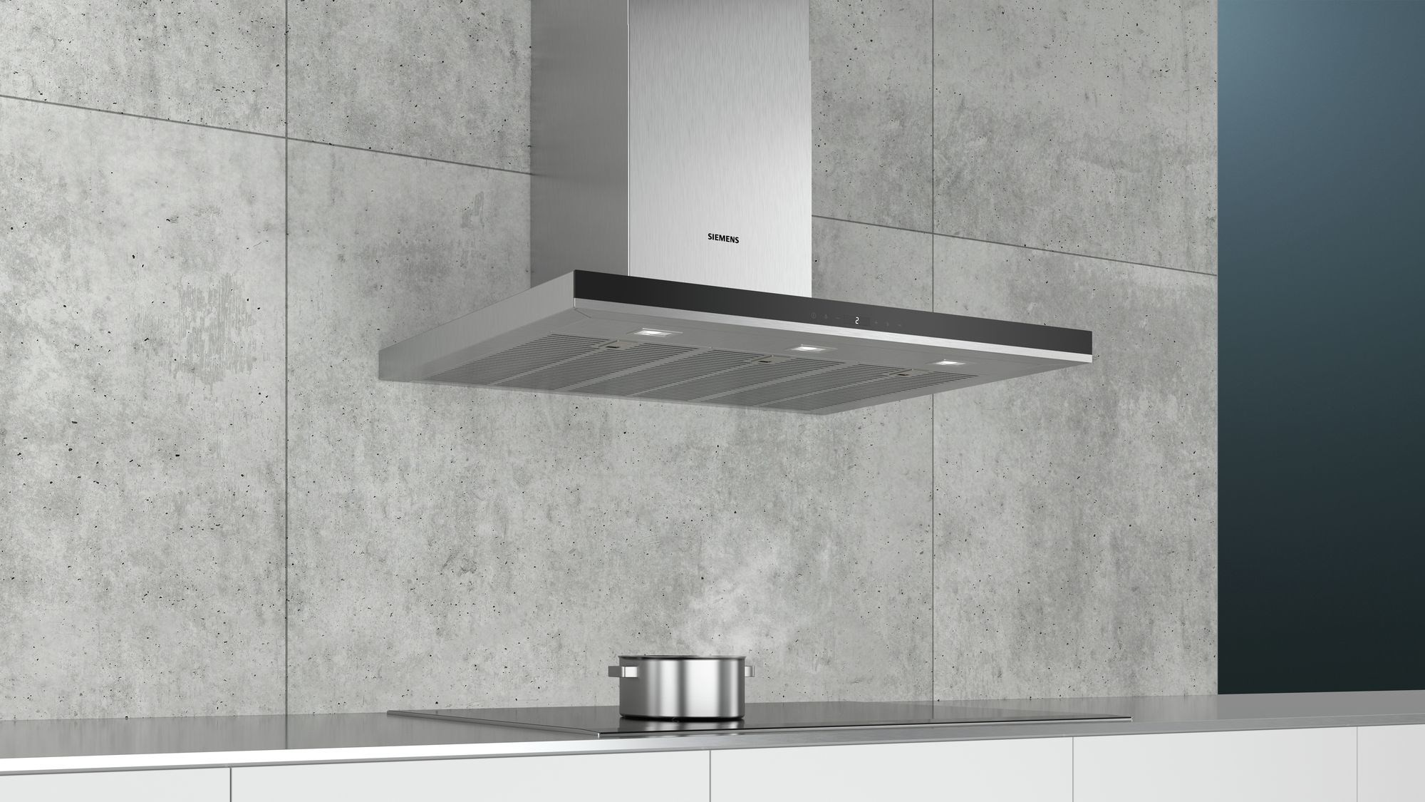 SIEMENS Hotte decorative murale iQ500 90 cm Inox - LC98BIP50