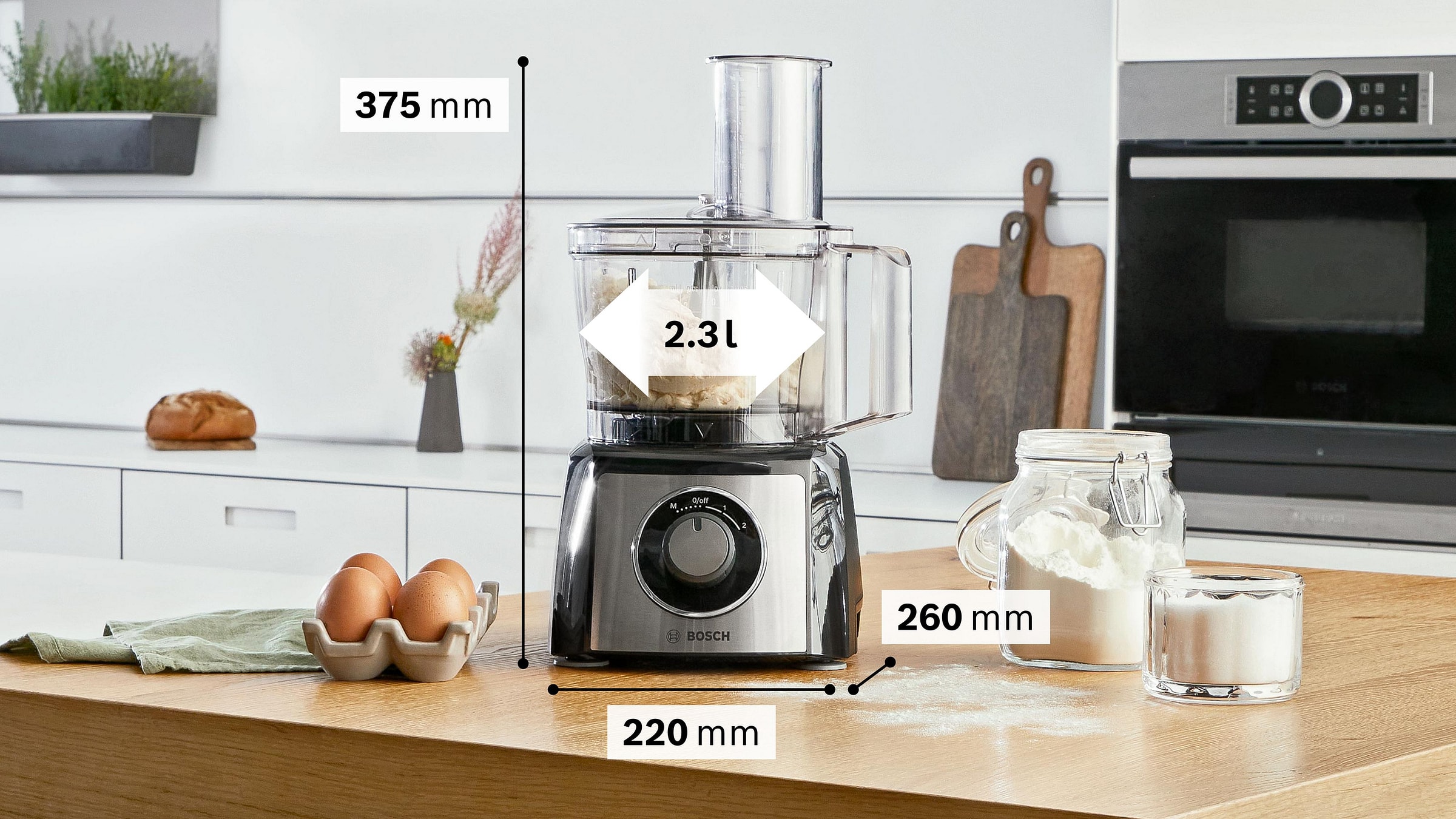 Robot culinaire BOSCH 2.3L 900W Noir - MCM3PM386