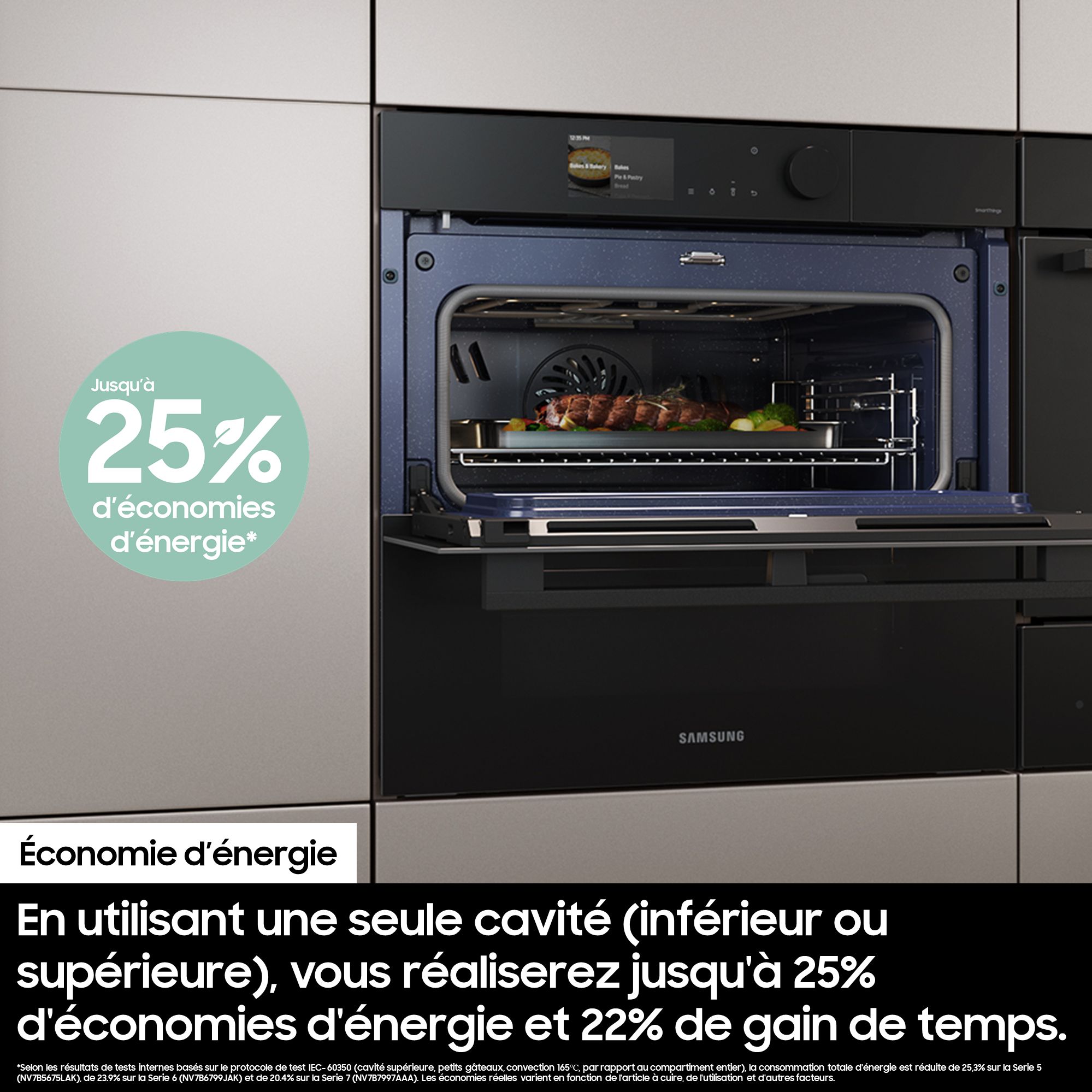 Four encastrable pyrolyse SAMSUNG Chaleur tournante Vapeur 76 L Noir - NV7B4450VCB/U1