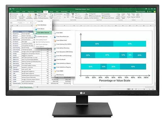 LG Ecran 24 pouces Full HD IPS 5ms Noir  24BK550Y