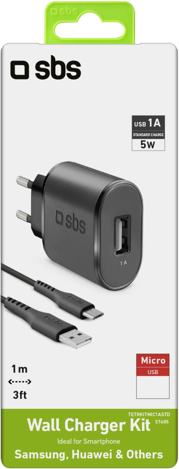 SBS Chargeur secteur Kit de chargement Micro USB - CHARG-USB-MICROUSB