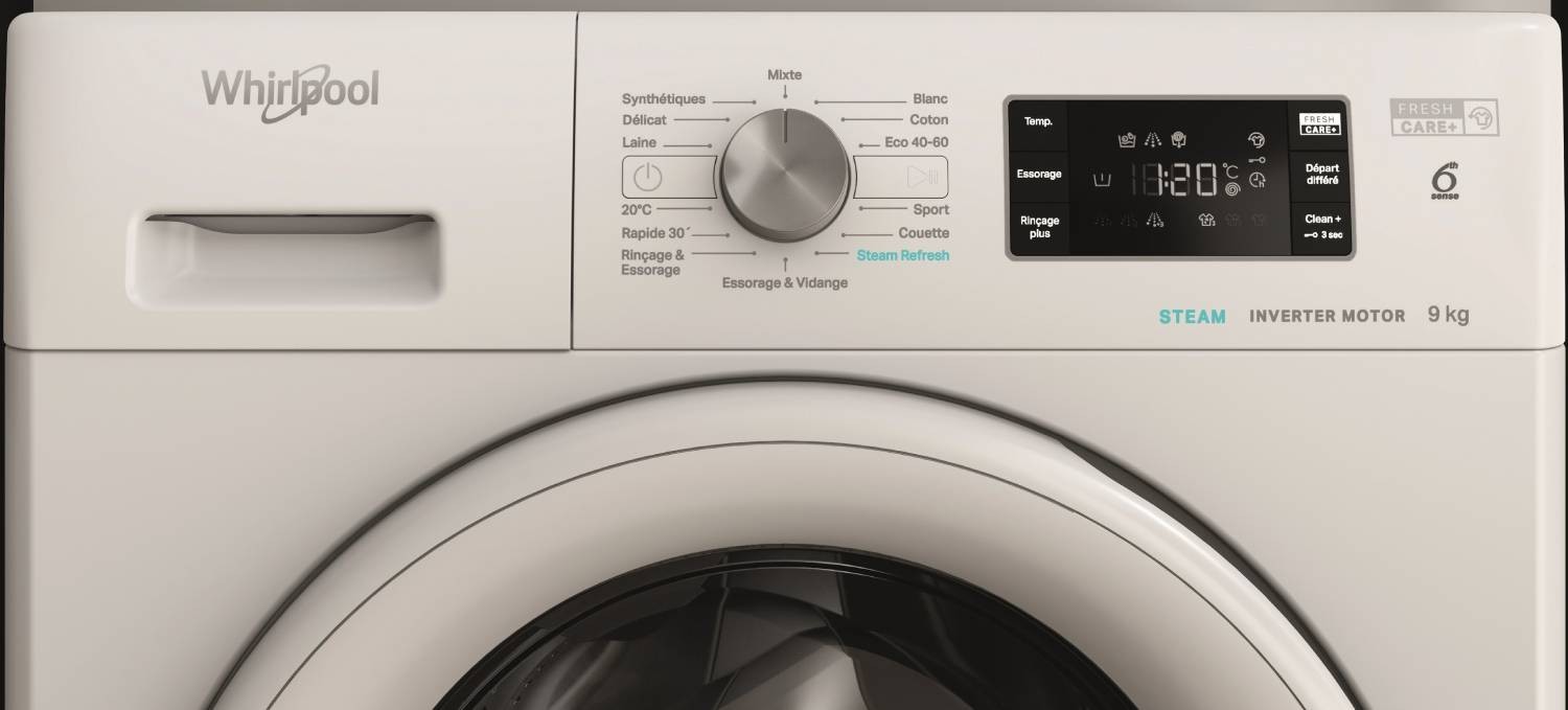 WHIRLPOOL Lave linge Frontal 9kg - FFBS9469WVFR