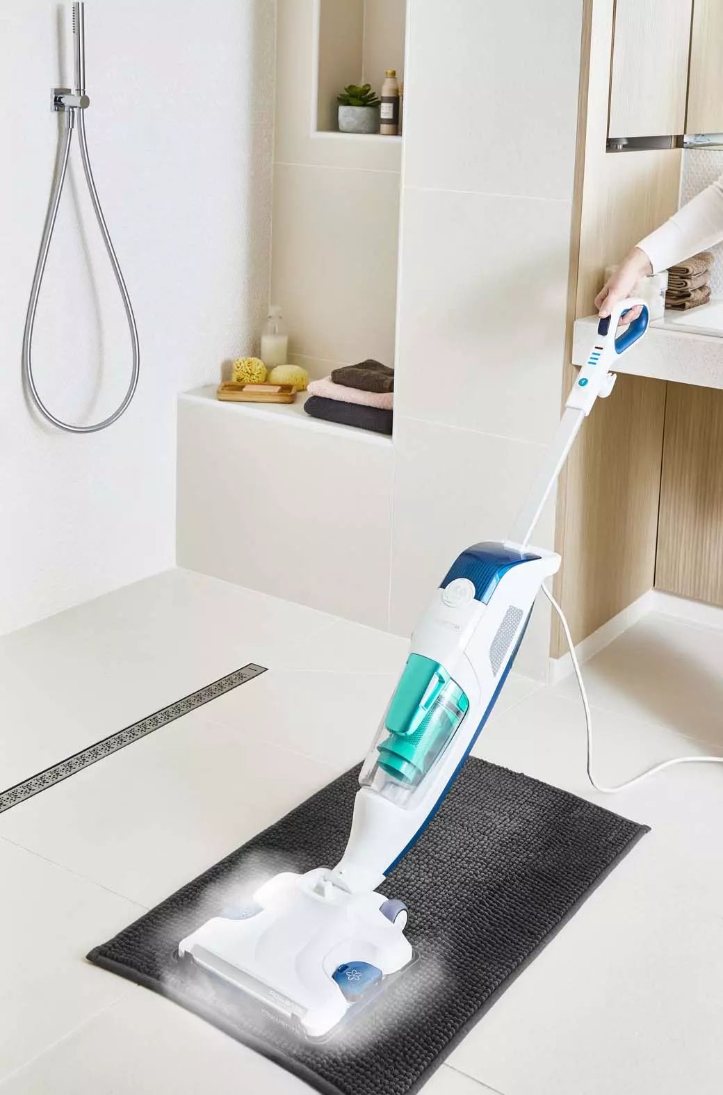 Aspirateur nettoyeur vapeur ROWENTA Accessoire tapis/moquettes Blanc Bleu - RY7777WH