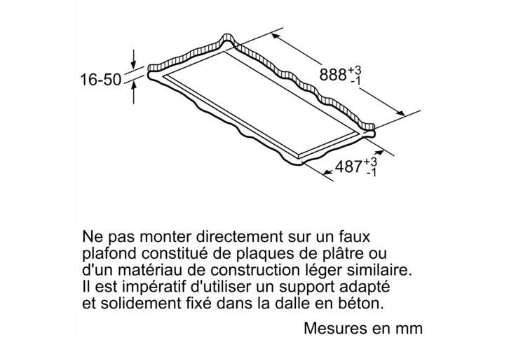 Hotte de plafond NEFF 5 vitesses, 90cm, Gris - I94CBS8W0