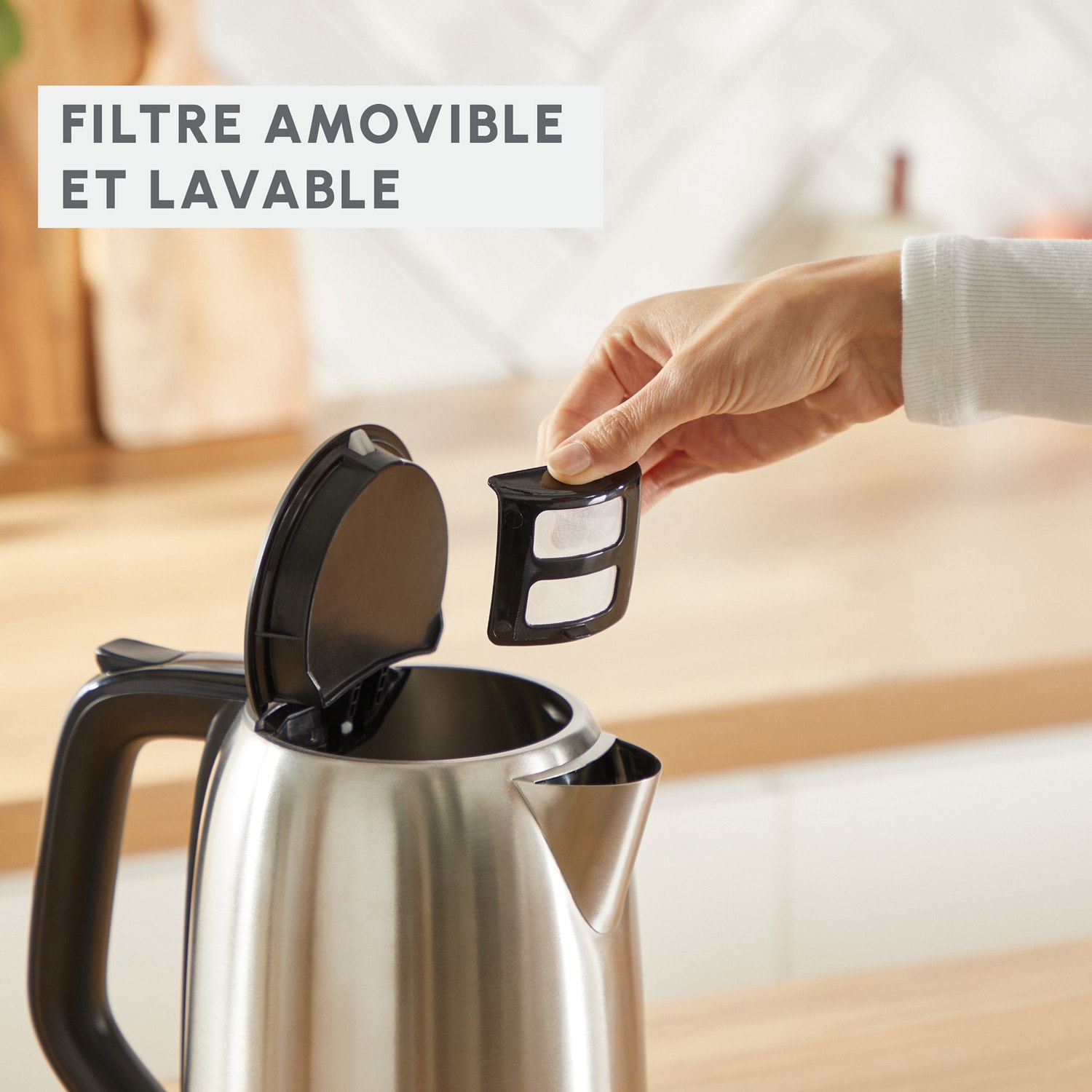 Bouilloire MOULINEX 1,7L 2400W Inox - BY5S0DE0